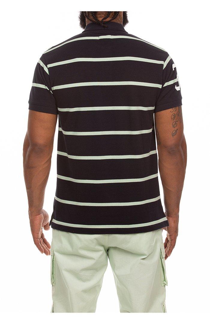 Hustle Gang Men's Dark Jade Short Sleeve Polo - BLACK Thumbnail View 2