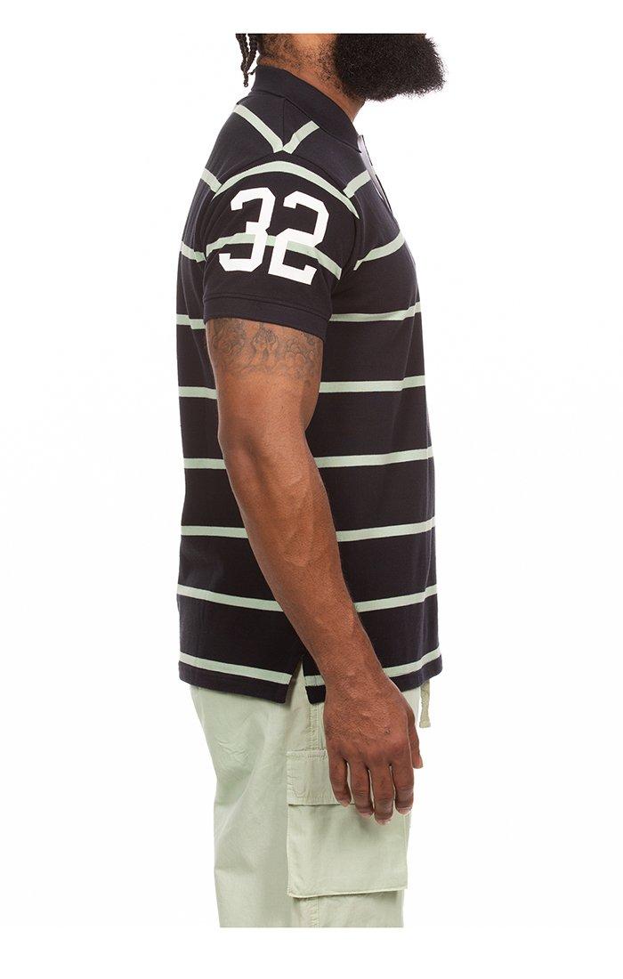 Hustle Gang Men's Dark Jade Short Sleeve Polo - BLACK Thumbnail View 3