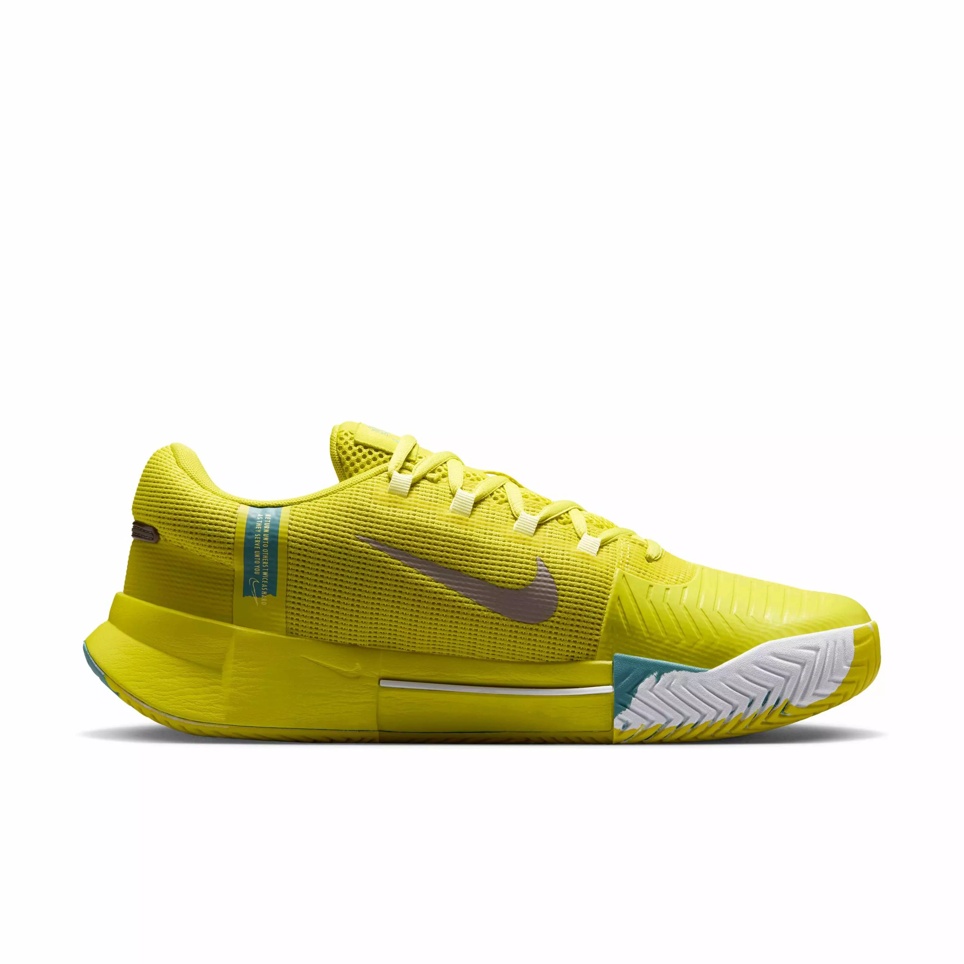 Nike Zoom GP Challenge 1 PRM "High Voltage/Mineral Teal/Green/Cave Stone" Men's HC Tennis Shoe - VOLTAGE/TEAL/GREEN/STONE