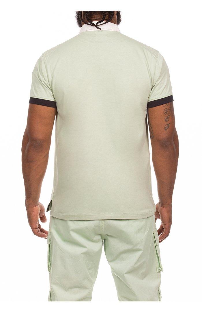 Hustle Gang Men's Pile Up Rugby Polo - LT GREEN Thumbnail View 2