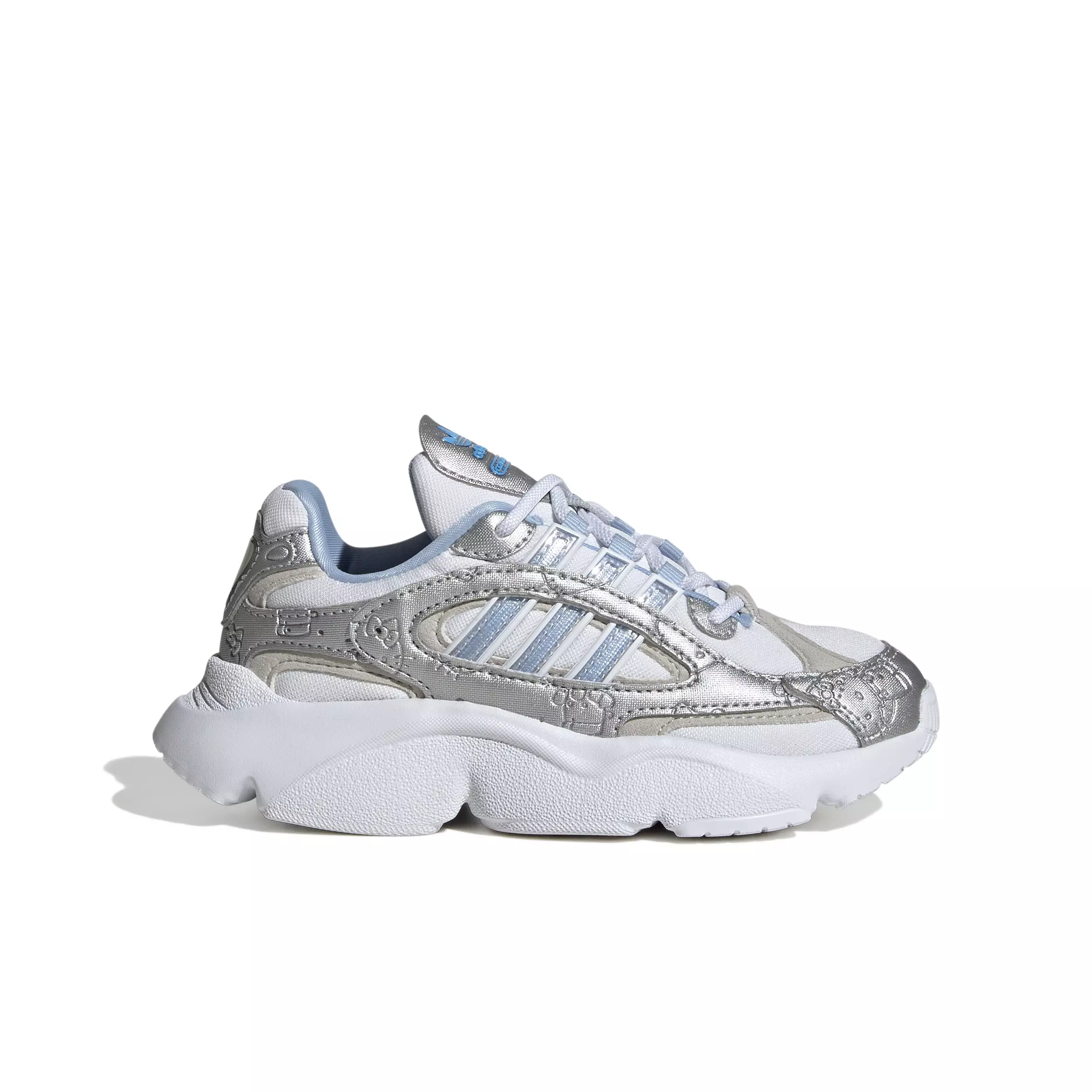 adidas Originals X Hello Kitty Ozmillen Elastic Lace "White/Blue/Grey One" Preschool Girls' Shoe - WHITE/BLUE/GREY