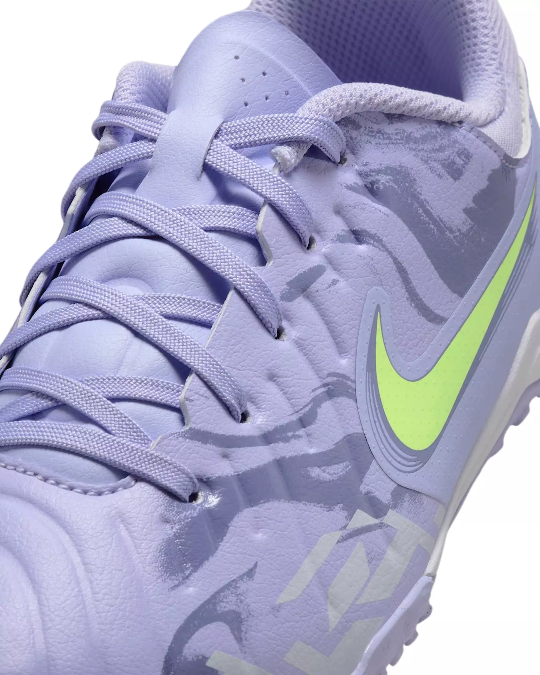 Nike Jr. Tiempo Legend 10 Academy Turf "Purple Agate/Barely Volt" Grade School Kids' Soccer Shoe - PURPLE/VOLT