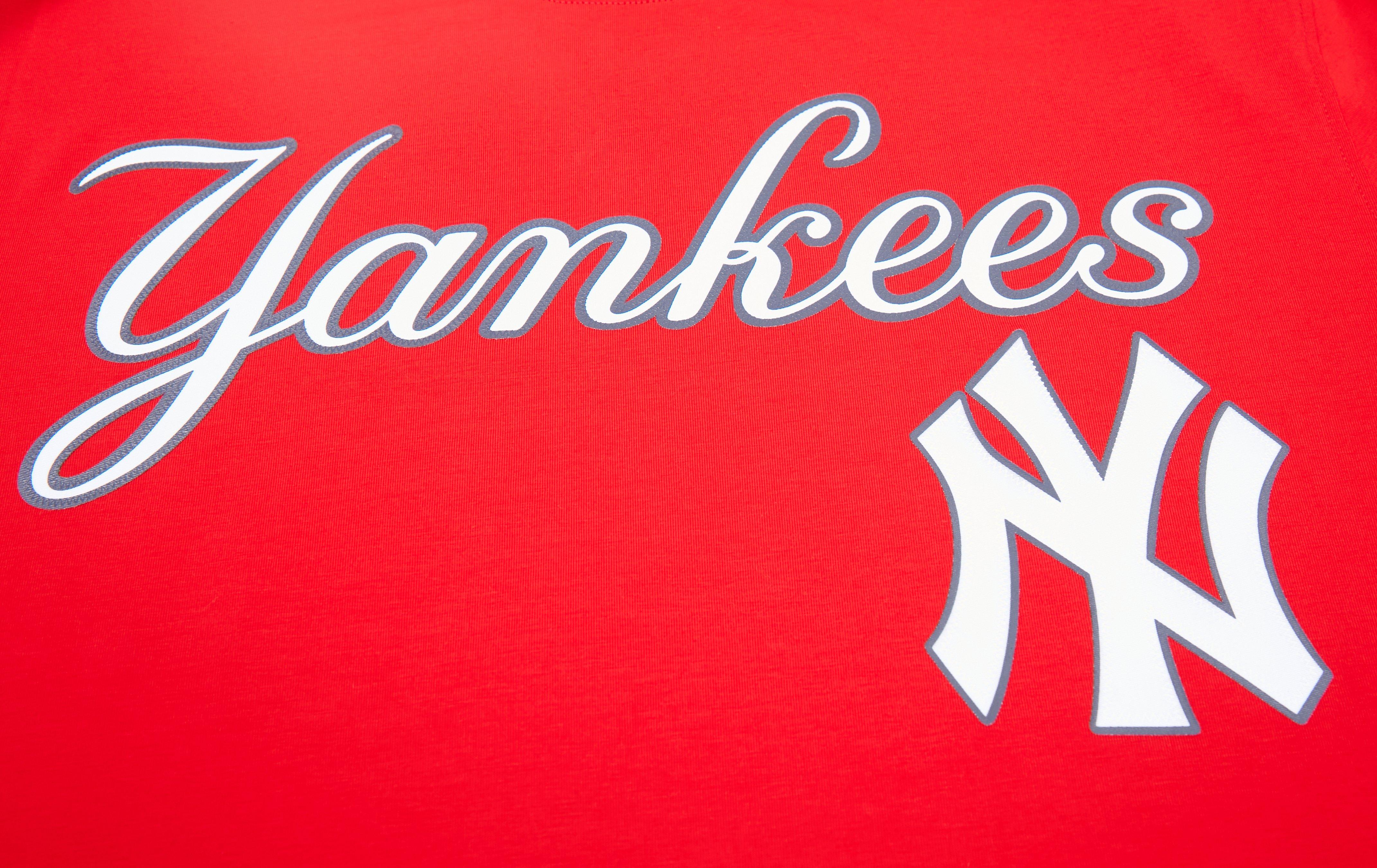 Pro Standard Men's MLB New York Yankees Logo Pro Team Taping Top - Red - RED
