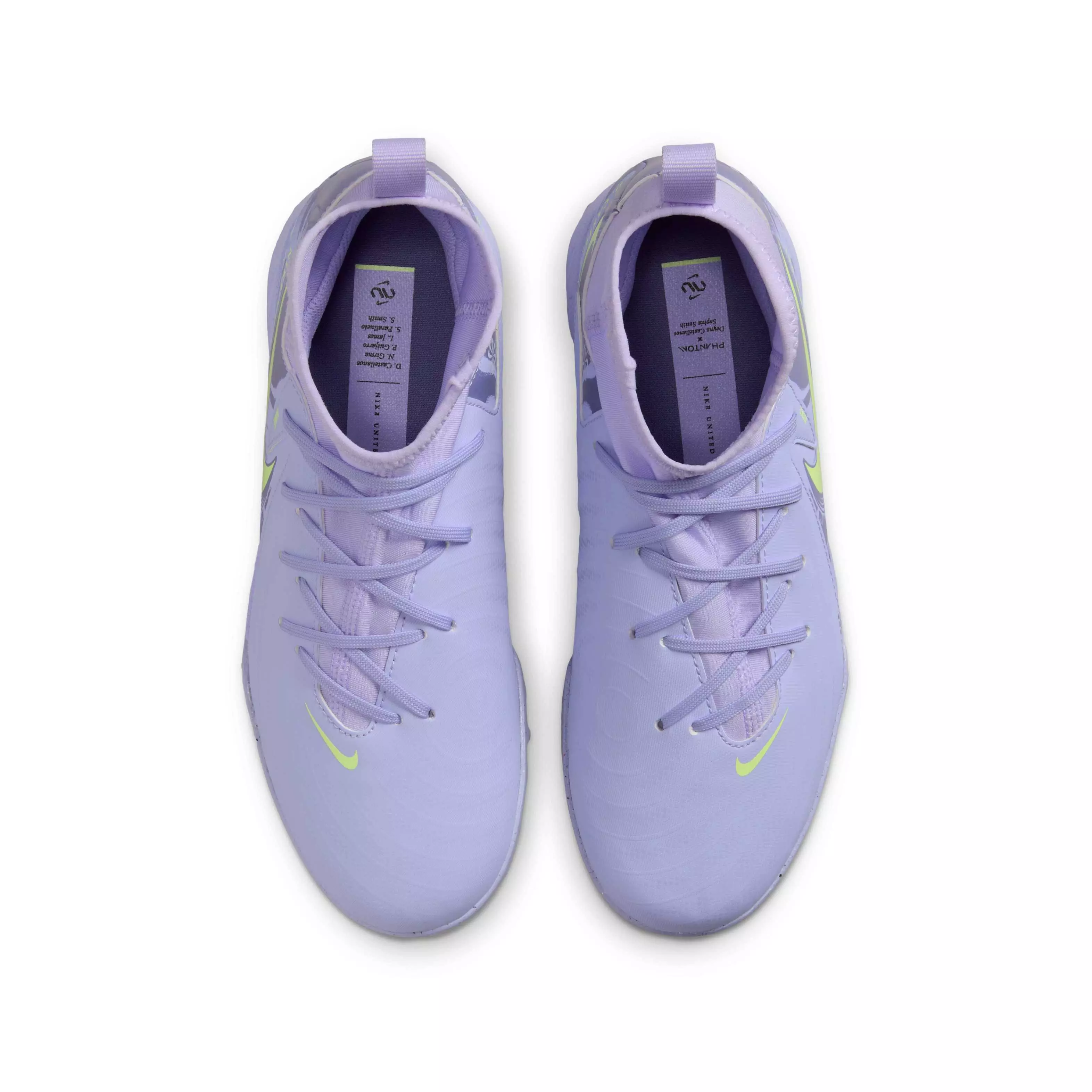 Nike Jr. Phantom Luna 2 Academy Turf "Purple Agate/Barely Volt" Grade School Kids' Soccer Shoe - PURPLE/VOLT