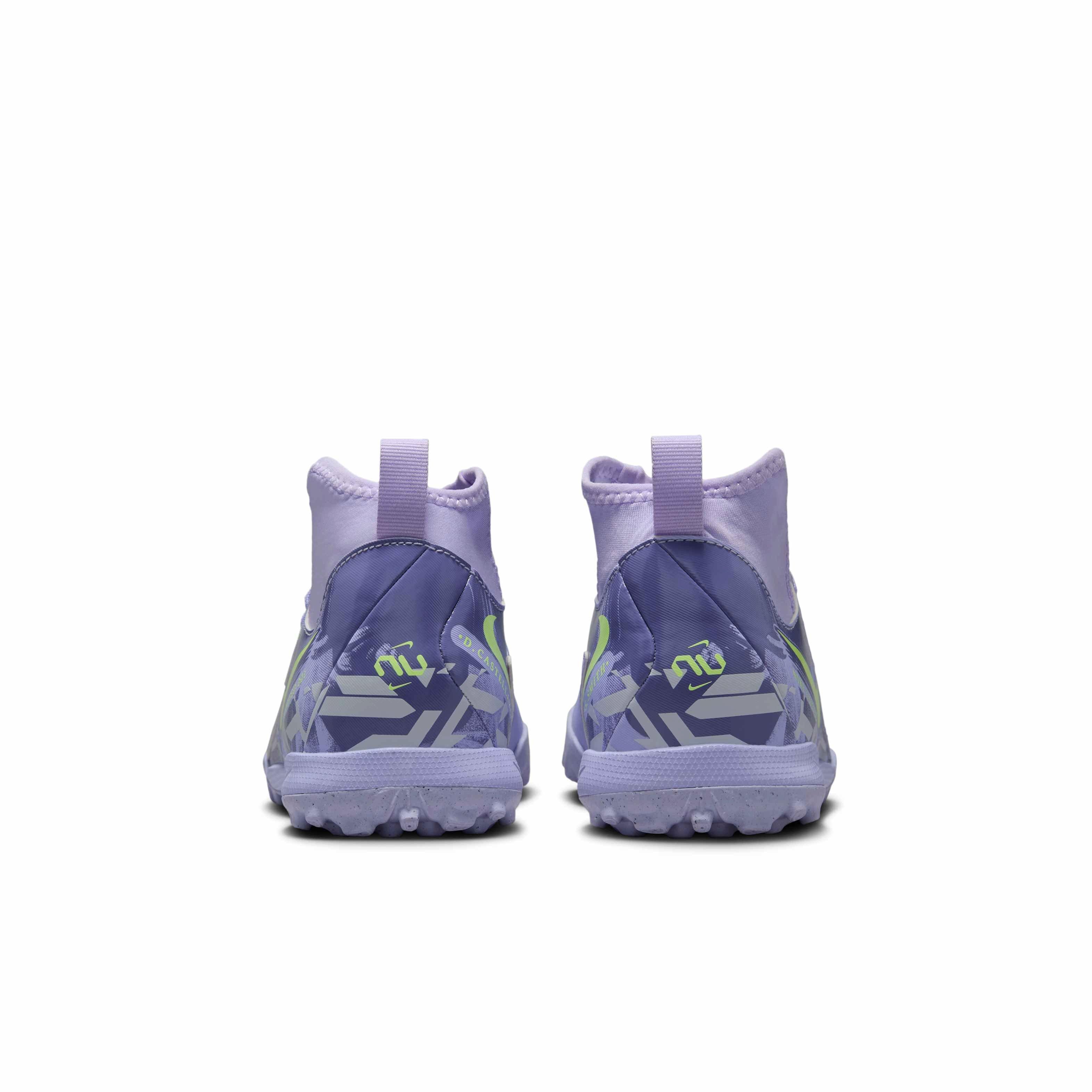 Nike Jr. Phantom Luna 2 Academy Turf Grade School Kids' "Purple Agate/Barely Volt" Soccer Shoe
