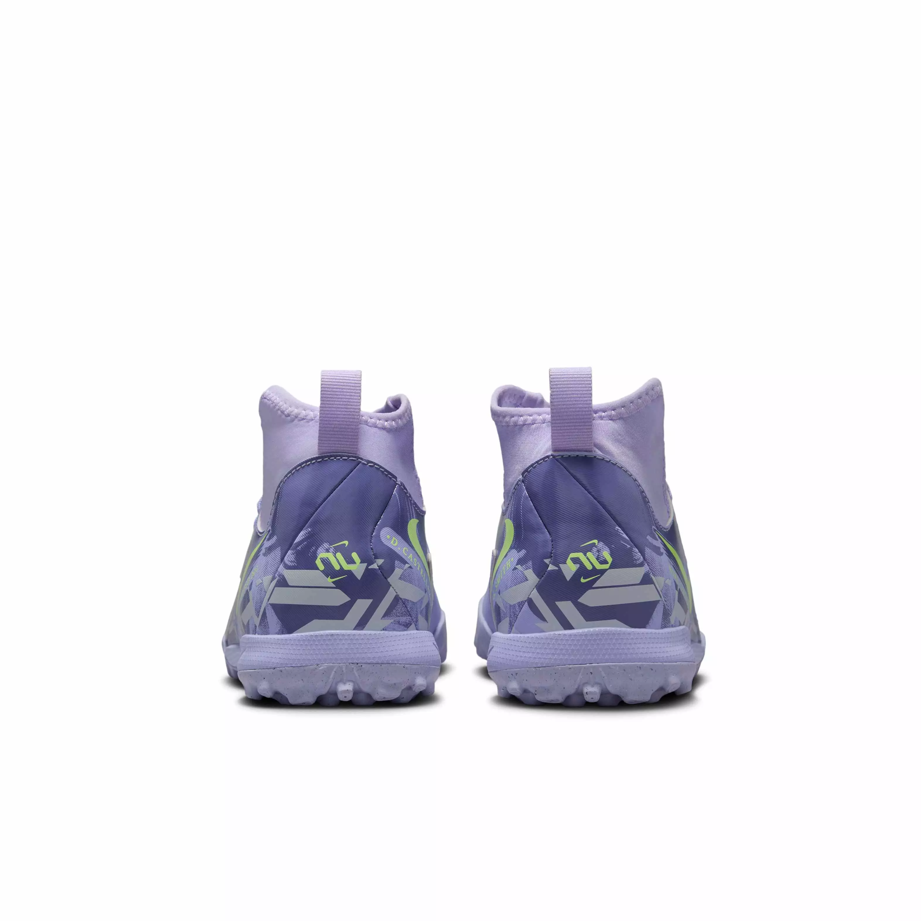 Nike Jr. Phantom Luna 2 Academy Turf "Purple Agate/Barely Volt" Grade School Kids' Soccer Shoe - PURPLE/VOLT