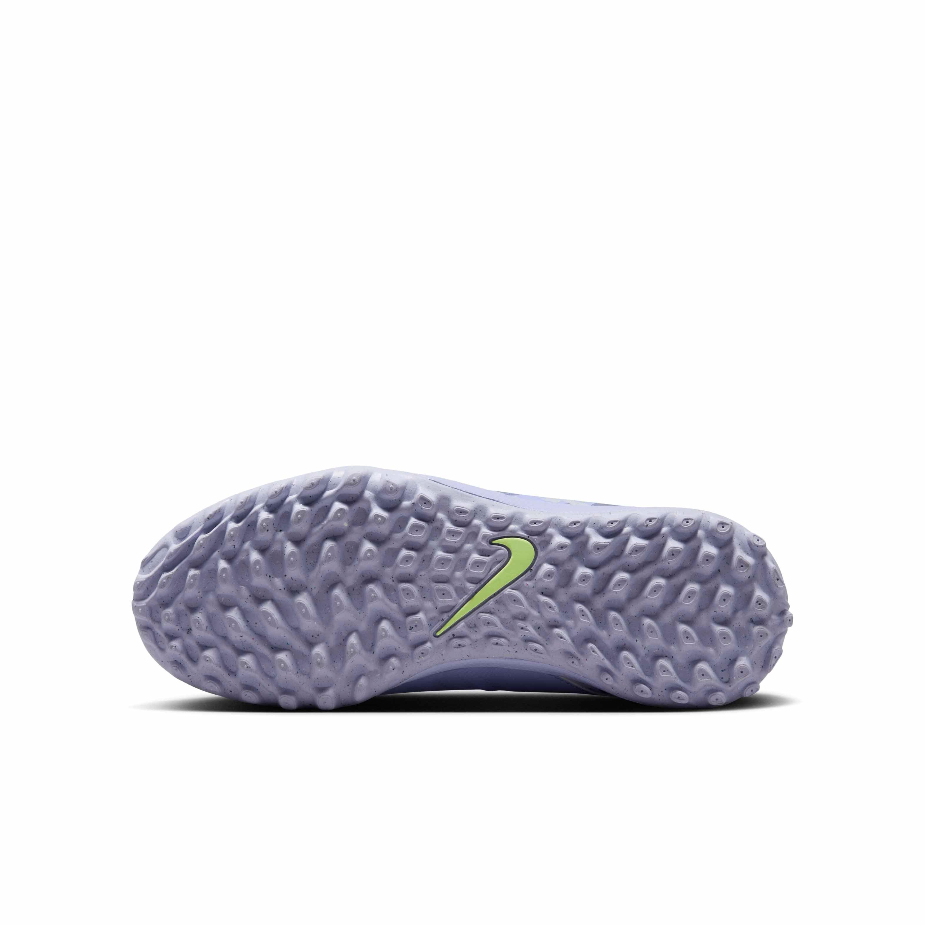 Nike Jr. Phantom Luna 2 Academy Turf Grade School Kids' "Purple Agate/Barely Volt" Soccer Shoe