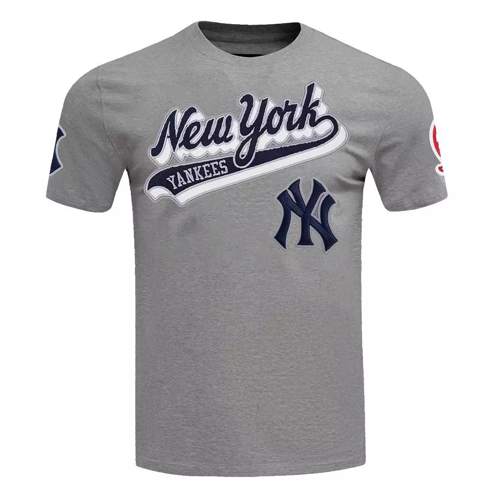 Pro Standard Men's MLB New York Yankees Script Tail Tops - Grey - GREY
