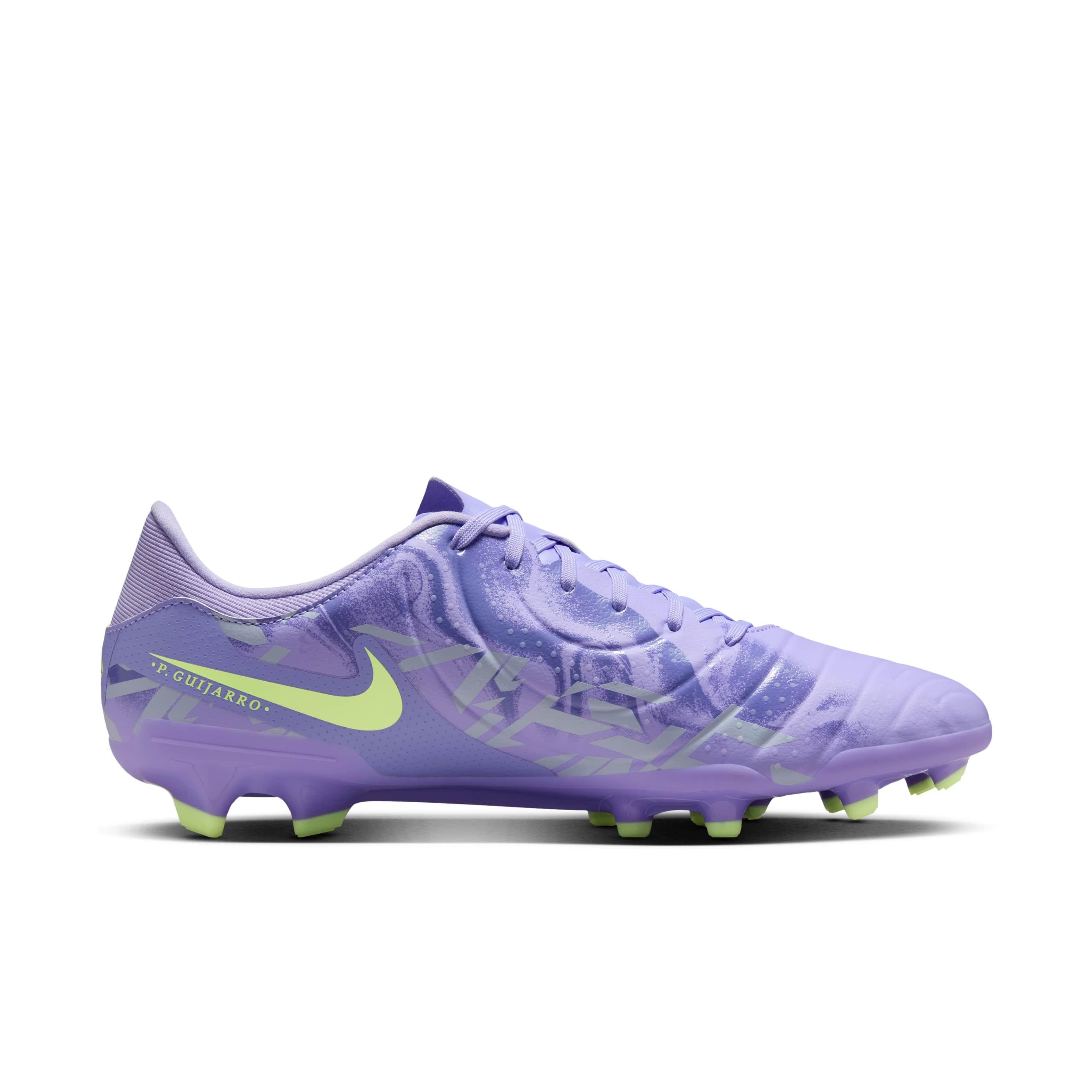 Nike Tiempo Legend 10 Academy MG "Purple Agate/Barely Volt" Men's Soccer Cleat - PURPLE/VOLT Thumbnail View 1