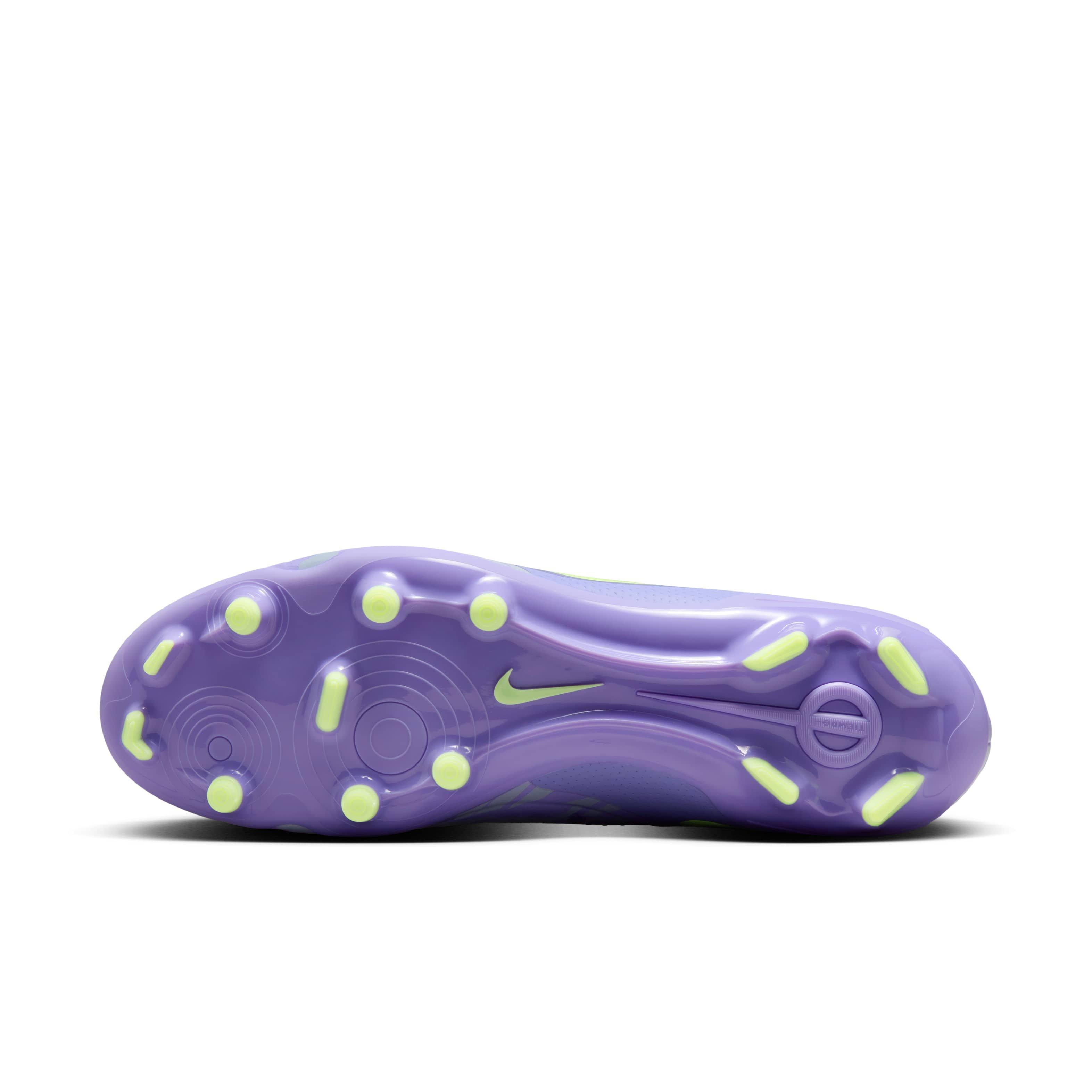 Nike Tiempo Legend 10 Academy MG "Purple Agate/Barely Volt" Men's Soccer Cleat - PURPLE/VOLT Thumbnail View 6