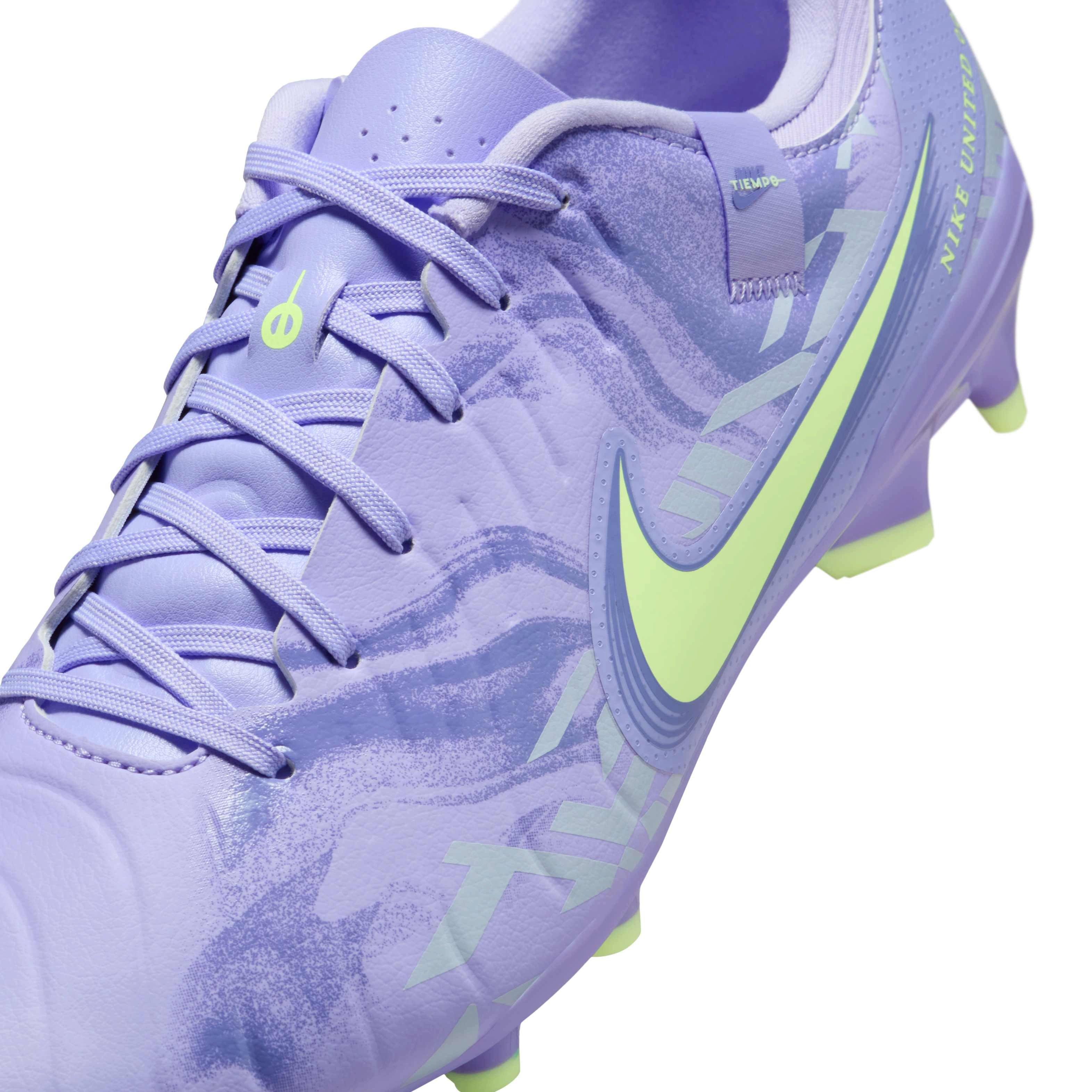 Nike Tiempo Legend 10 Academy MG "Purple Agate/Barely Volt" Men's Soccer Cleat - PURPLE/VOLT Thumbnail View 7