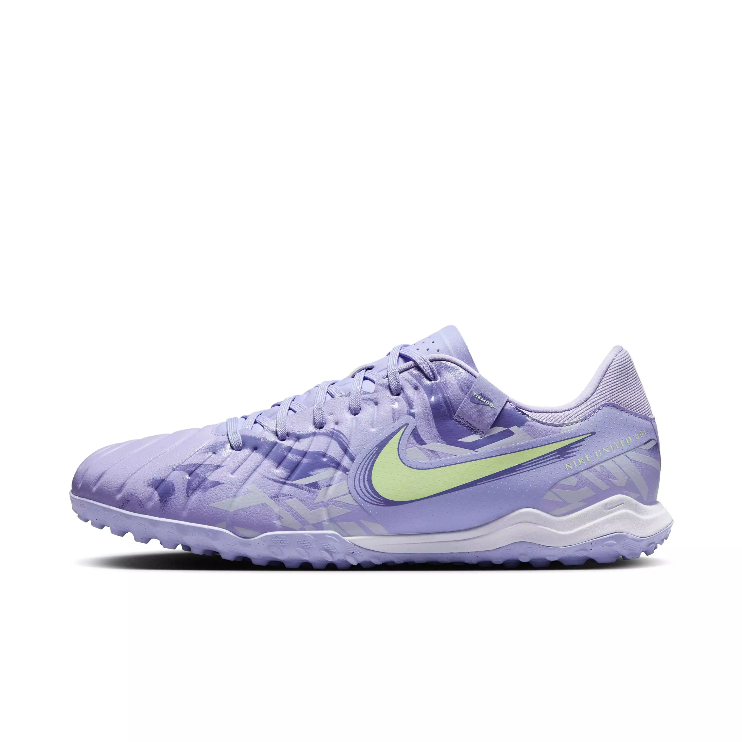 Nike Tiempo Legend 10 Academy Turf "Purple Agate/Barely Volt" Men's Soccer Shoe - PURPLE/VOLT