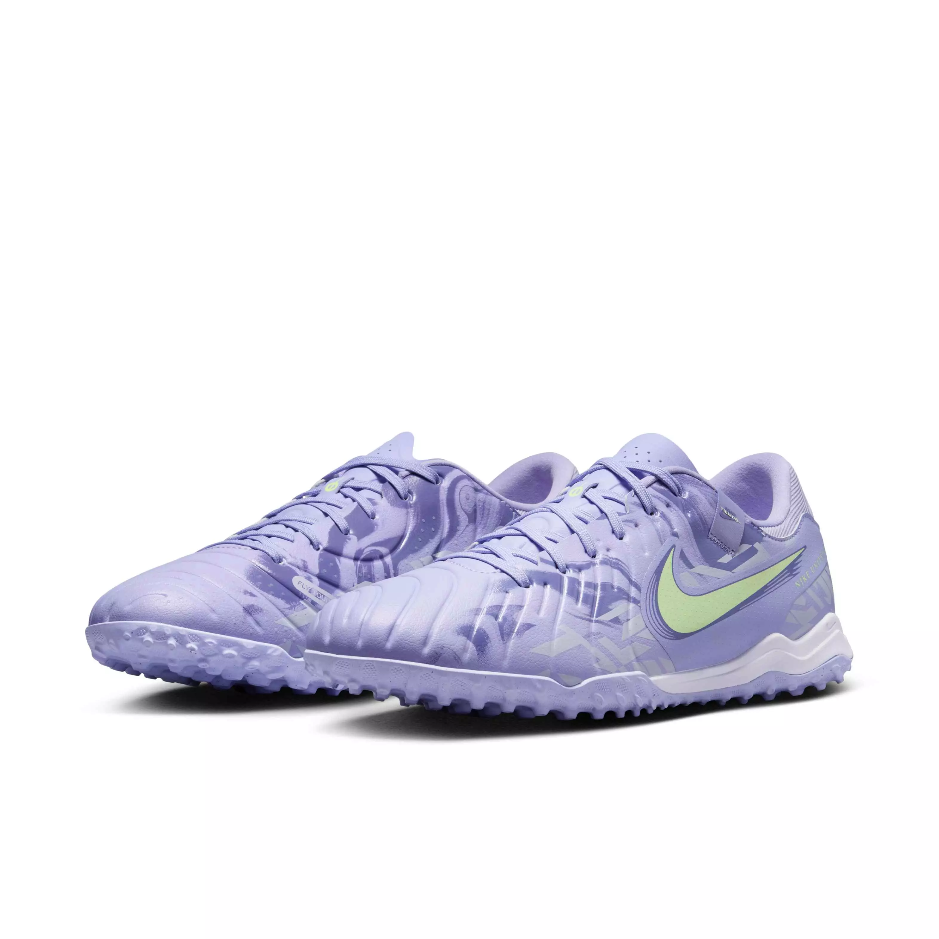 Nike Tiempo Legend 10 Academy Turf "Purple Agate/Barely Volt" Men's Soccer Shoe - PURPLE/VOLT