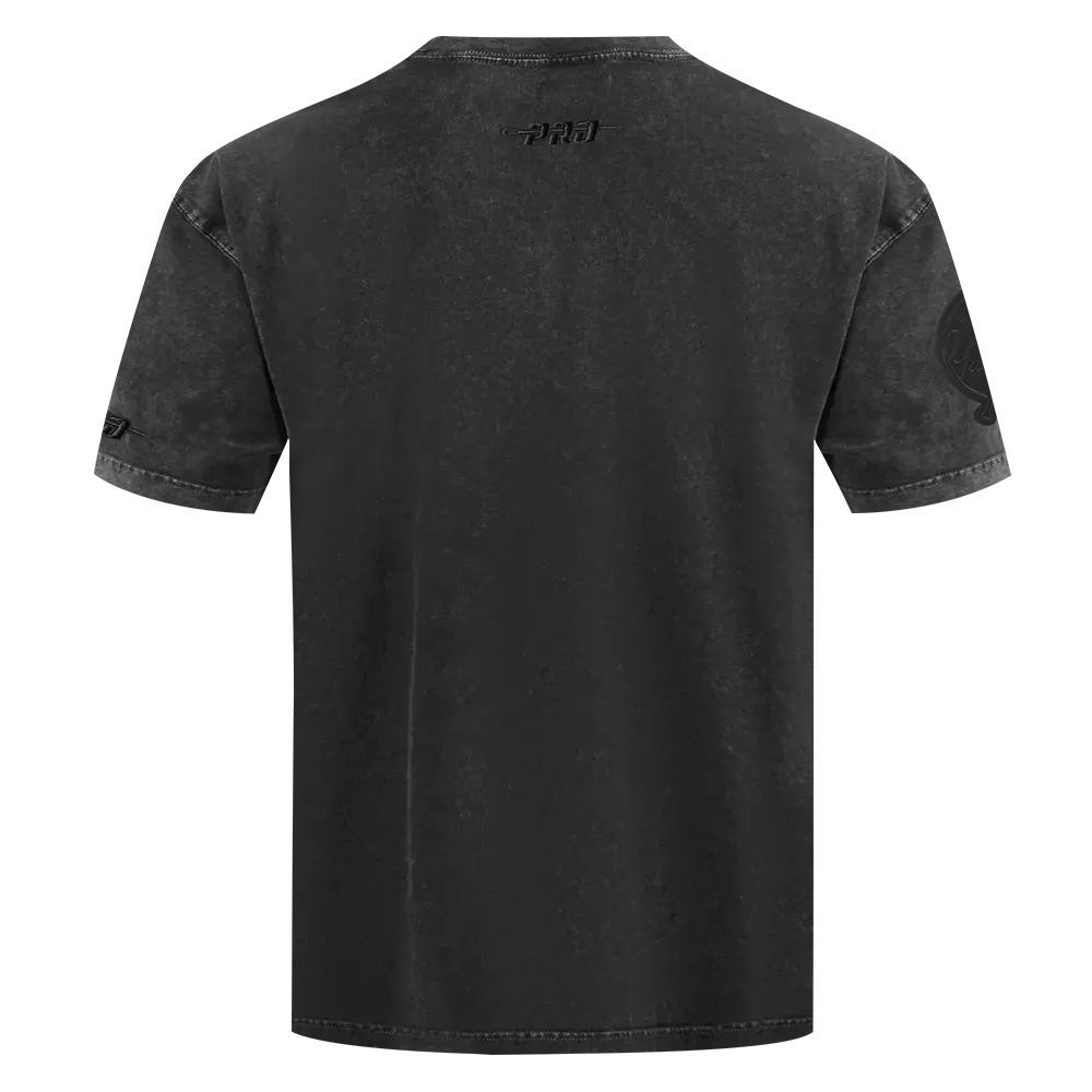 Pro Standard Men's MLB New York Yankees Washed Classic Enzyme CJ Drop Shoulder Tee - Black - BLACK