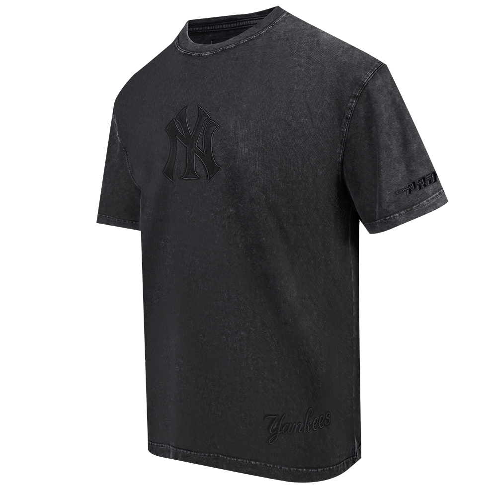 Pro Standard Men's MLB New York Yankees Washed Classic Enzyme CJ Drop Shoulder Tee - Black - BLACK