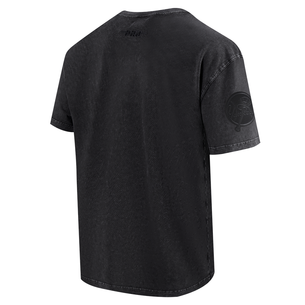 Pro Standard Men's MLB New York Yankees Washed Classic Enzyme CJ Drop Shoulder Tee - Black - BLACK