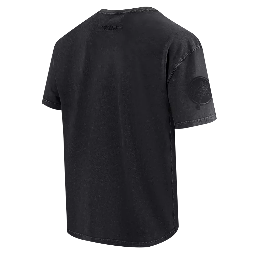 Pro Standard Men's MLB New York Yankees Washed Classic Enzyme CJ Drop Shoulder Tee - Black - BLACK