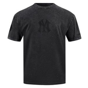Pro Standard Men's MLB New York Yankees Washed Classic Enzyme CJ Drop Shoulder Tee - Black - BLACK