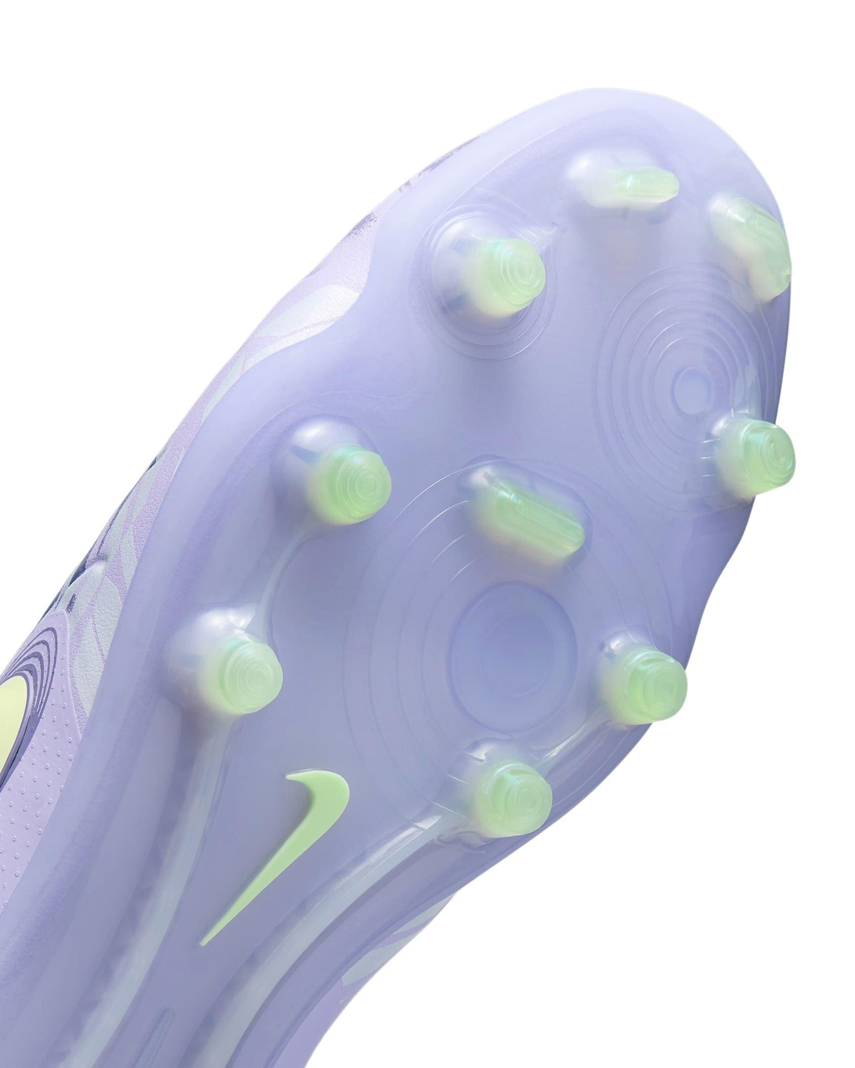 Nike Tiempo Legend 10 Elite FG "Purple Agate/Barely Volt" Men's Soccer Cleat - PURPLE/VOLT Thumbnail View 8