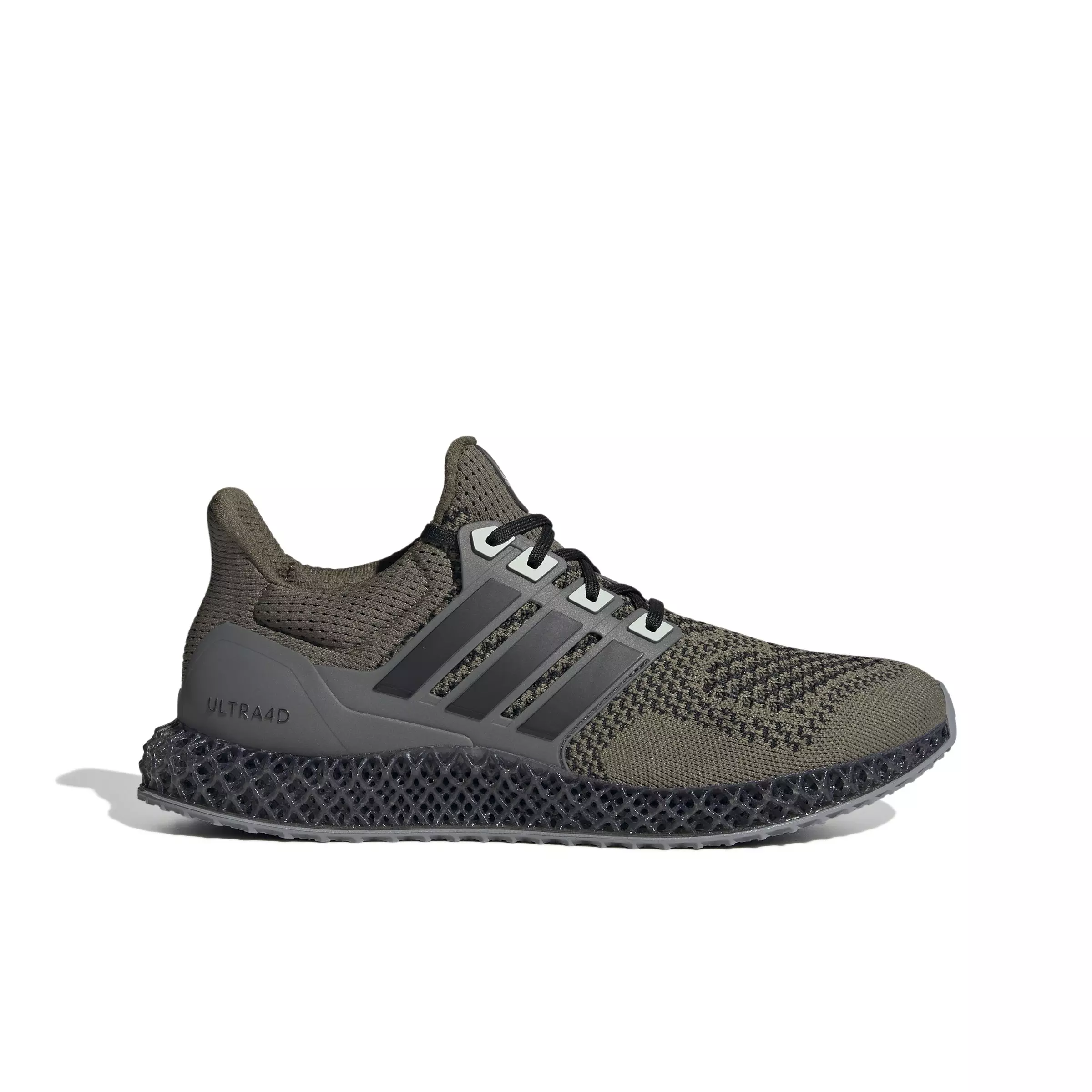 adidas Ultra 4D "Olive Strata/Core Black/Wonder Sil" Unisex Running Shoe - OLIVE/BLACK/WONDER