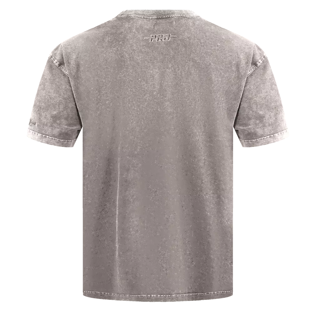 Pro Standard Men's MLB New York Yankees Washed Classic Enzyme CJ Drop Shoulder Tee - Slate Grey - SLATE GREY
