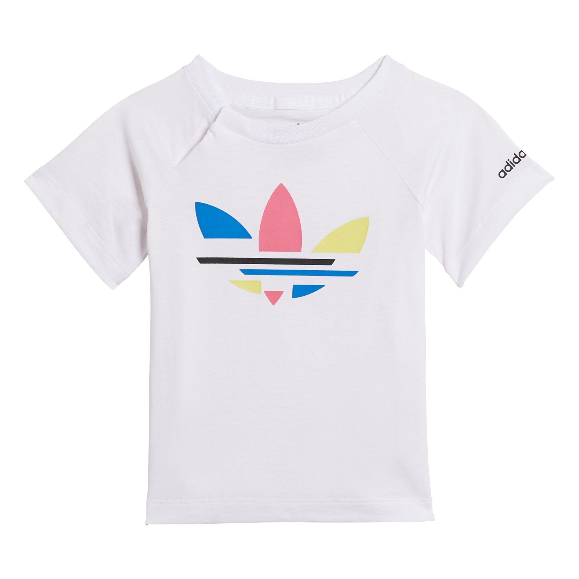 adidas Originals Toddler Adicolor Shorts | City Set Gear Girls\' Hibbett and - Tee White/Pink