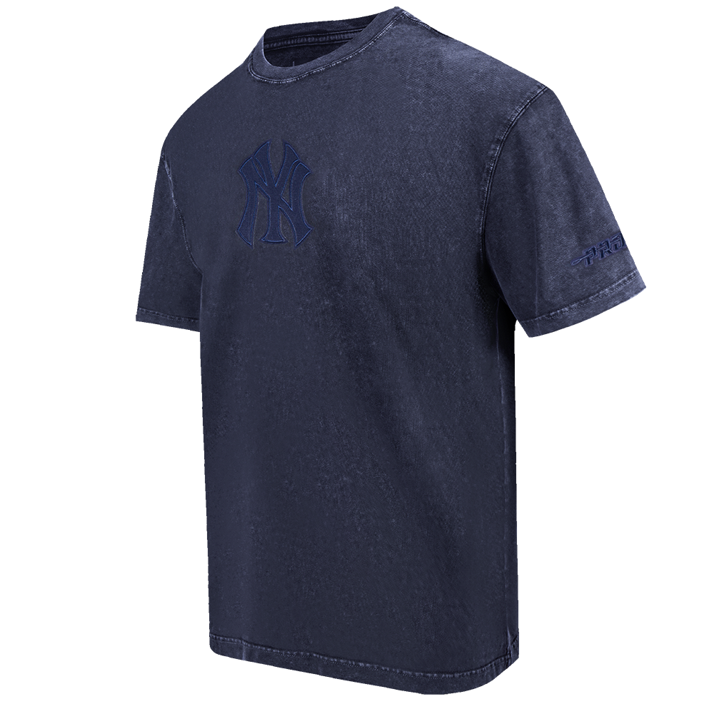 Pro Standard Men's MLB New York Yankees Washed Classic Enzyme CJ Drop Shoulder Tee - Navy - NAVY