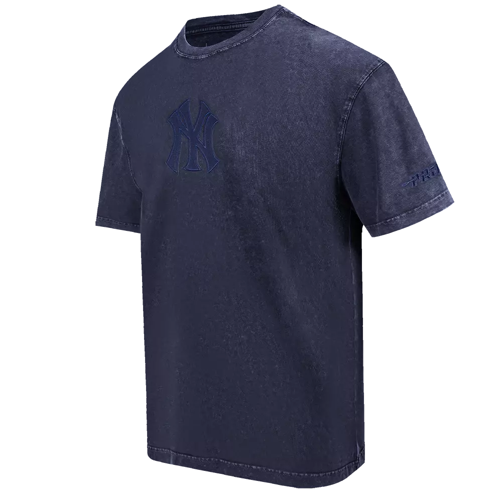 Pro Standard Men's MLB New York Yankees Washed Classic Enzyme CJ Drop Shoulder Tee - Navy - NAVY
