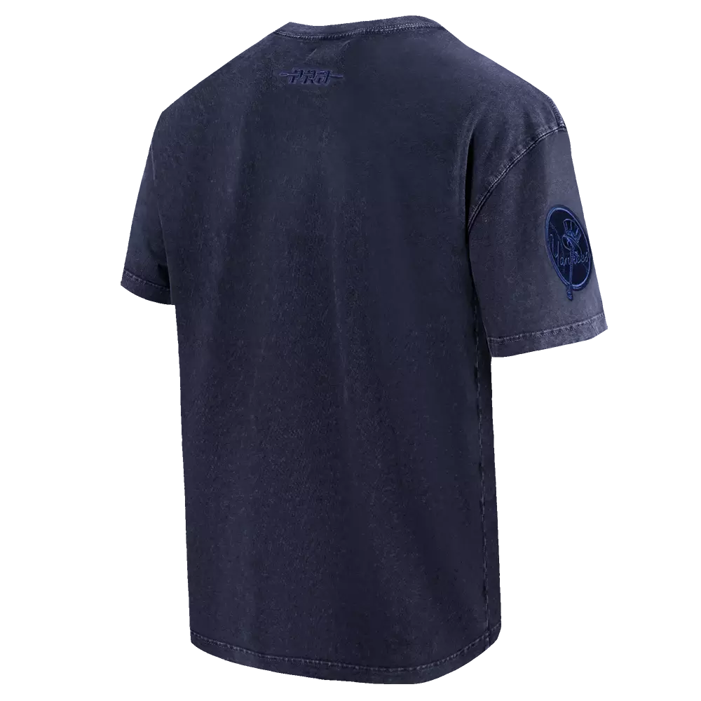 Pro Standard Men's MLB New York Yankees Washed Classic Enzyme CJ Drop Shoulder Tee - Navy - NAVY