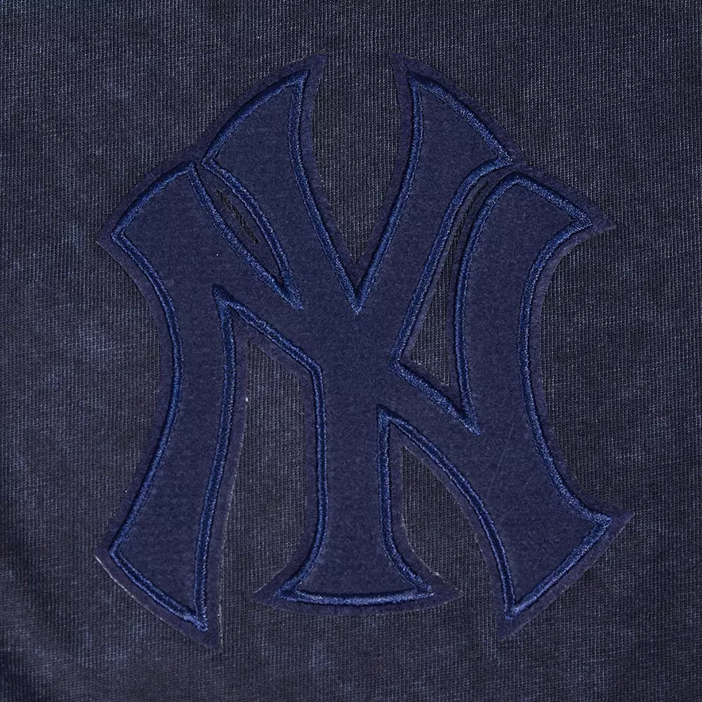 Pro Standard Men's MLB New York Yankees Washed Classic Enzyme CJ Drop Shoulder Tee - Navy - NAVY