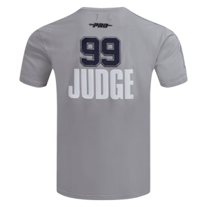 Pro Standard Men's MLB New York Yankees Aaron Judge #99 Classic Single Jersey Striped Top - Grey - GREY