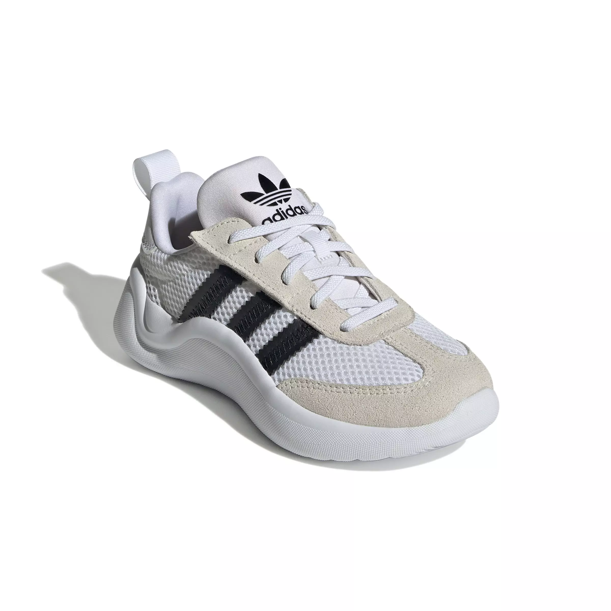 adidas Originals Adifom 70s Comfort Closure "Ftwr White/Core Black/Chalk White" Preschool Boys' Shoe - WHITE/BLACK/CHALK
