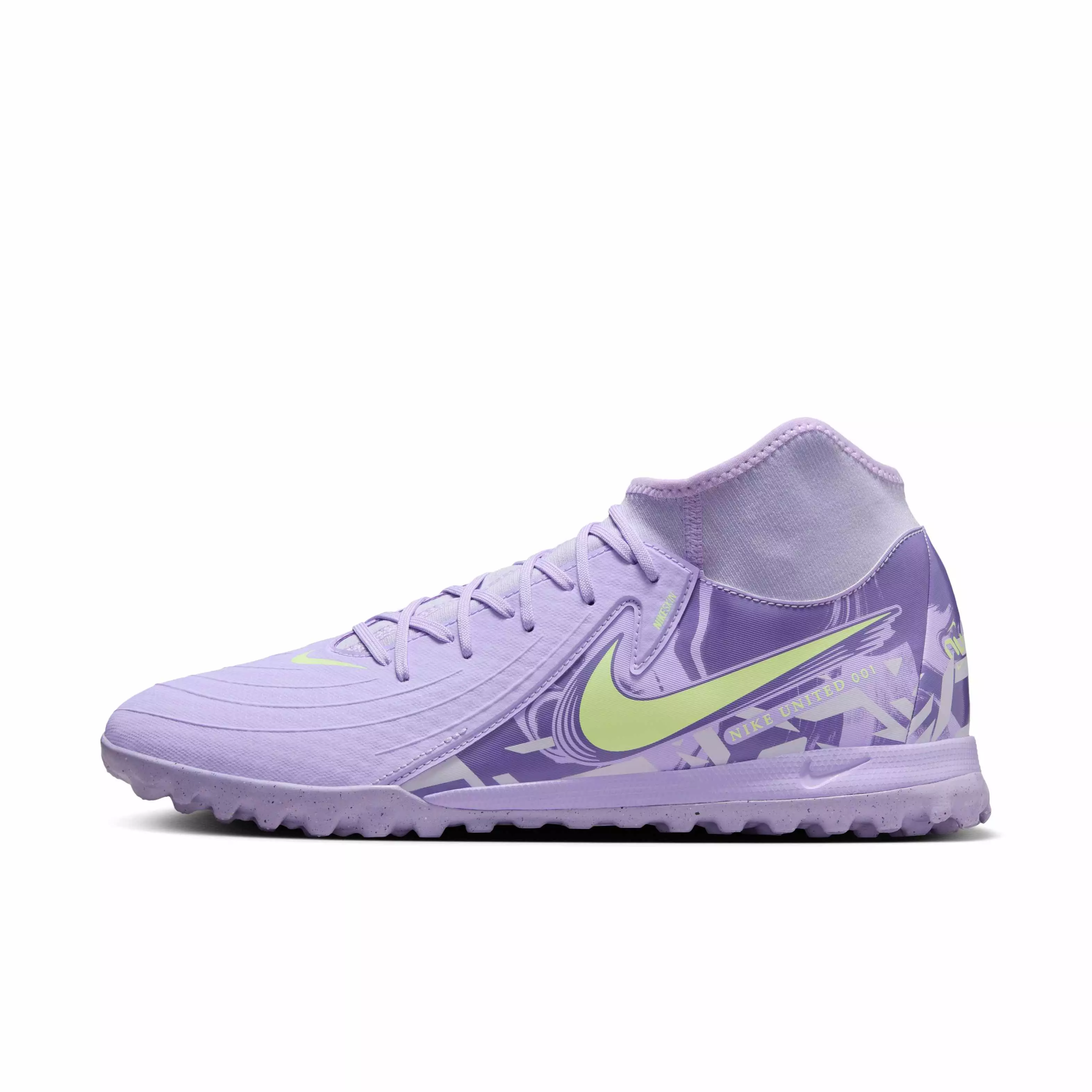Nike Phantom Luna 2 Academy Turf "Purple Agate/Barely Volt" Men's Soccer Shoe - PURPLE/VOLT