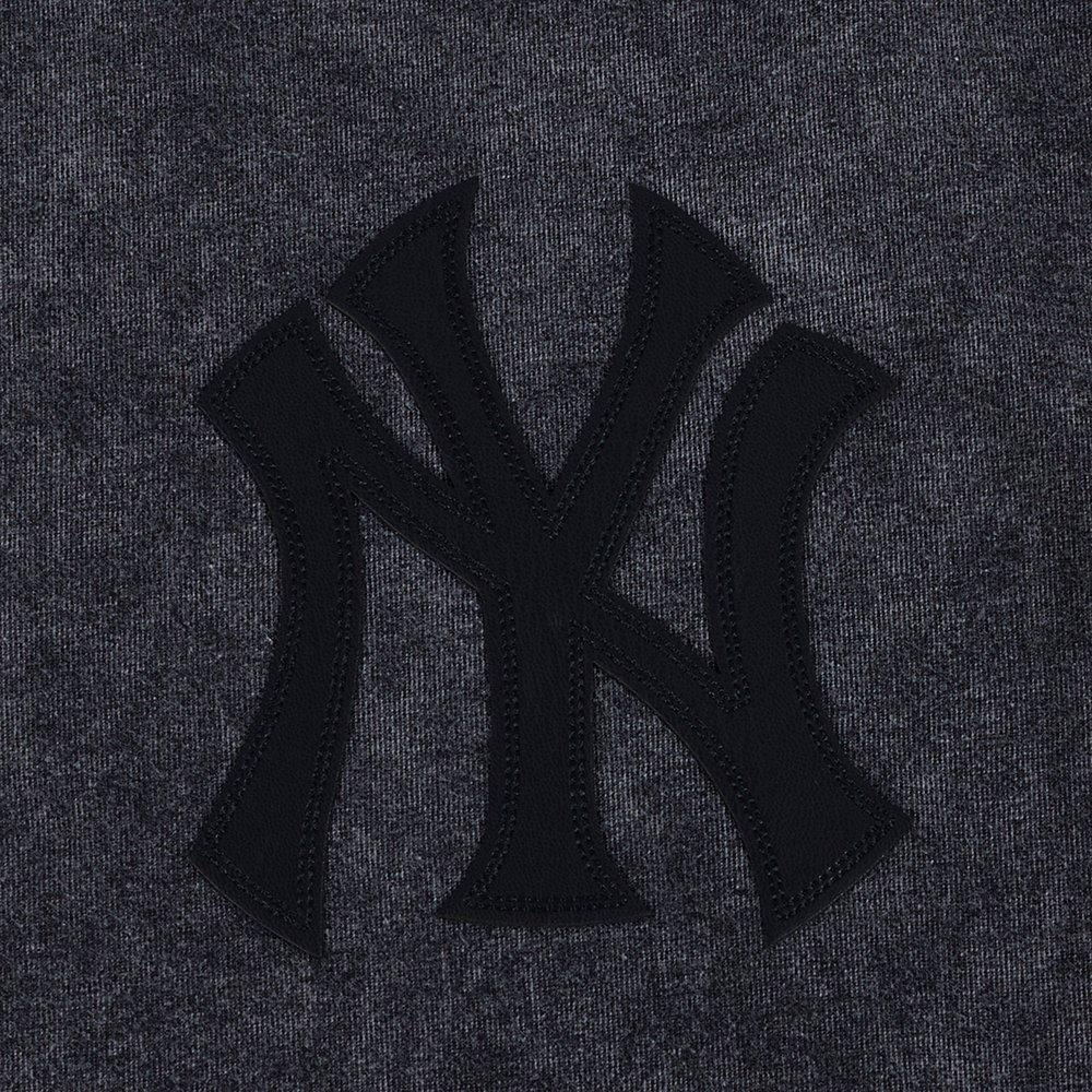 Pro Standard Men's MLB New York Yankees Washed Vanguard Enzyme CJ Drop Shoulder T-Shirt - Black - BLACK