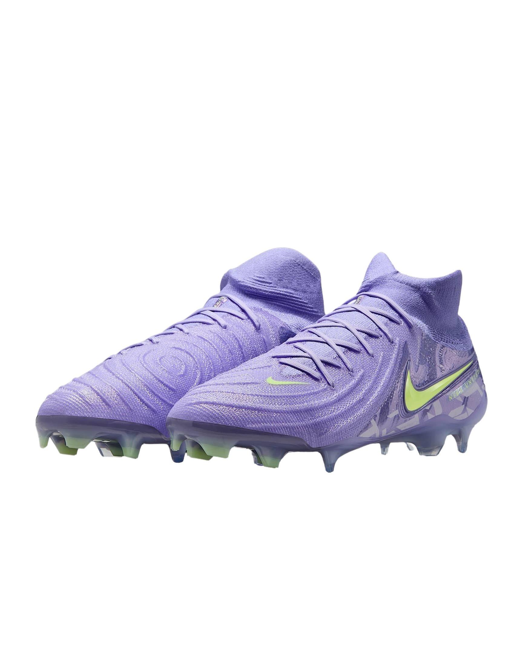 Nike Phantom Luna 2 Elite FG "Purple Agate/Barely Volt" Men's Soccer Cleat - PURPLE/VOLT Thumbnail View 4