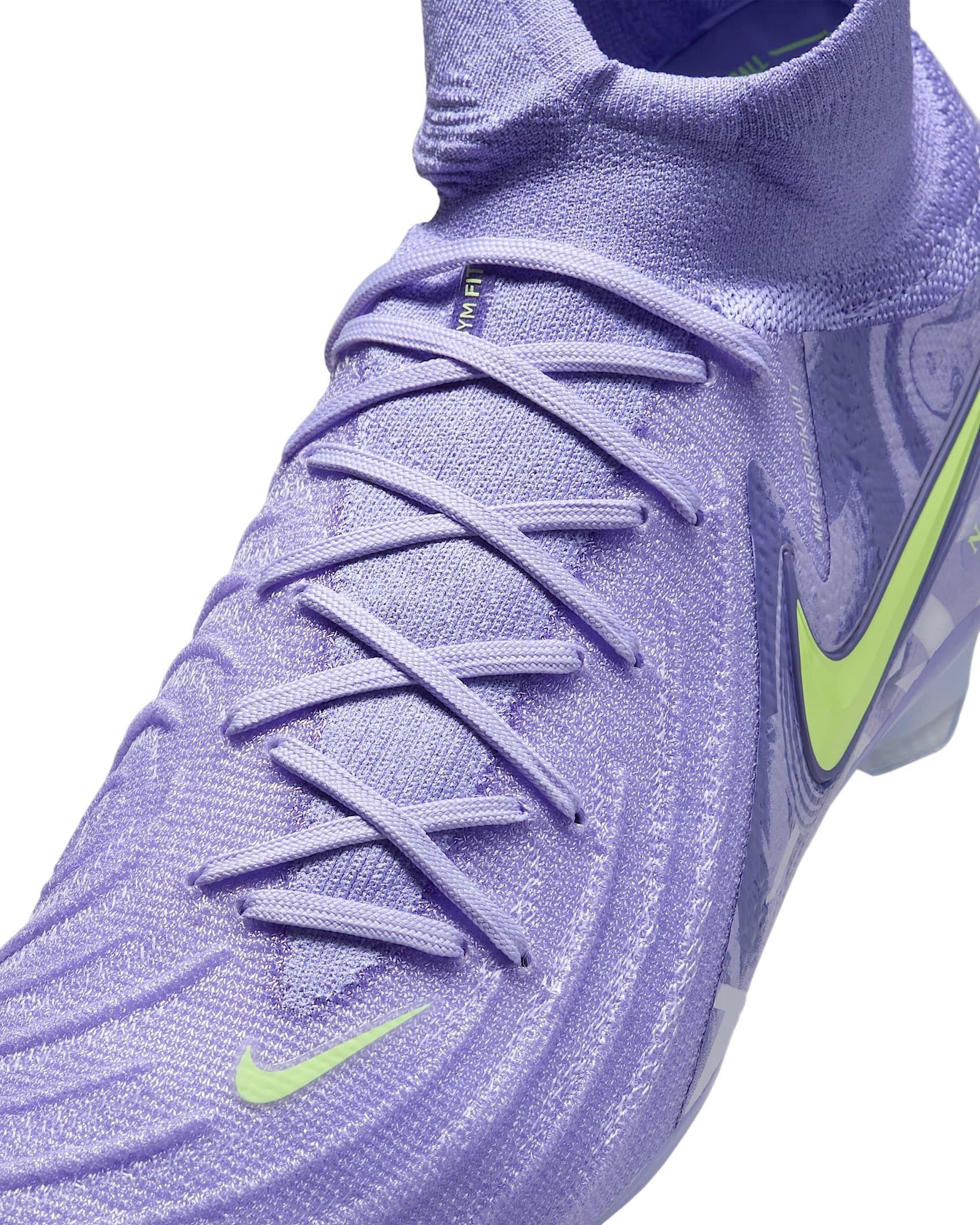 Nike Phantom Luna 2 Elite FG "Purple Agate/Barely Volt" Men's Soccer Cleat - PURPLE/VOLT Thumbnail View 6