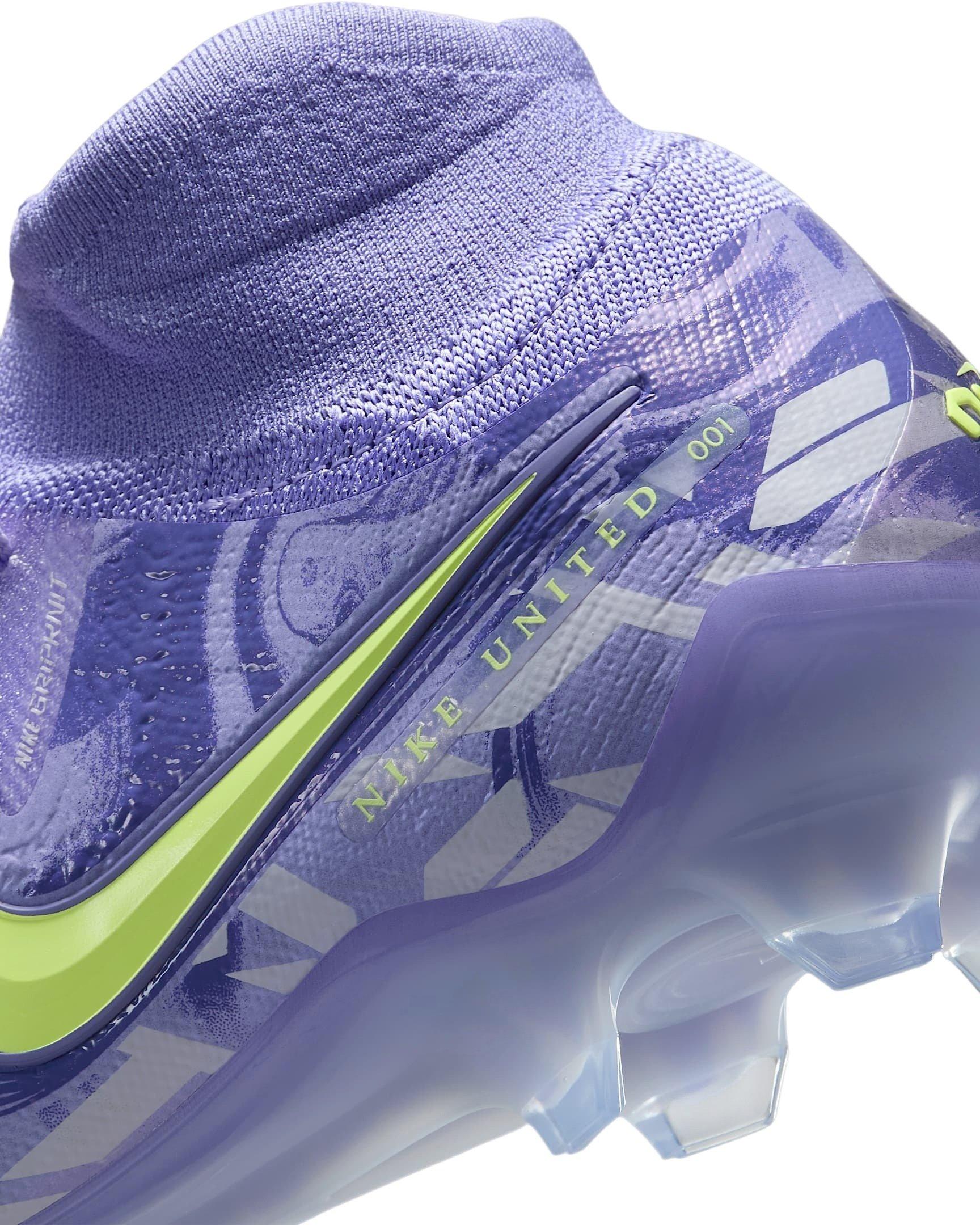 Nike Phantom Luna 2 Elite FG "Purple Agate/Barely Volt" Men's Soccer Cleat - PURPLE/VOLT Thumbnail View 7