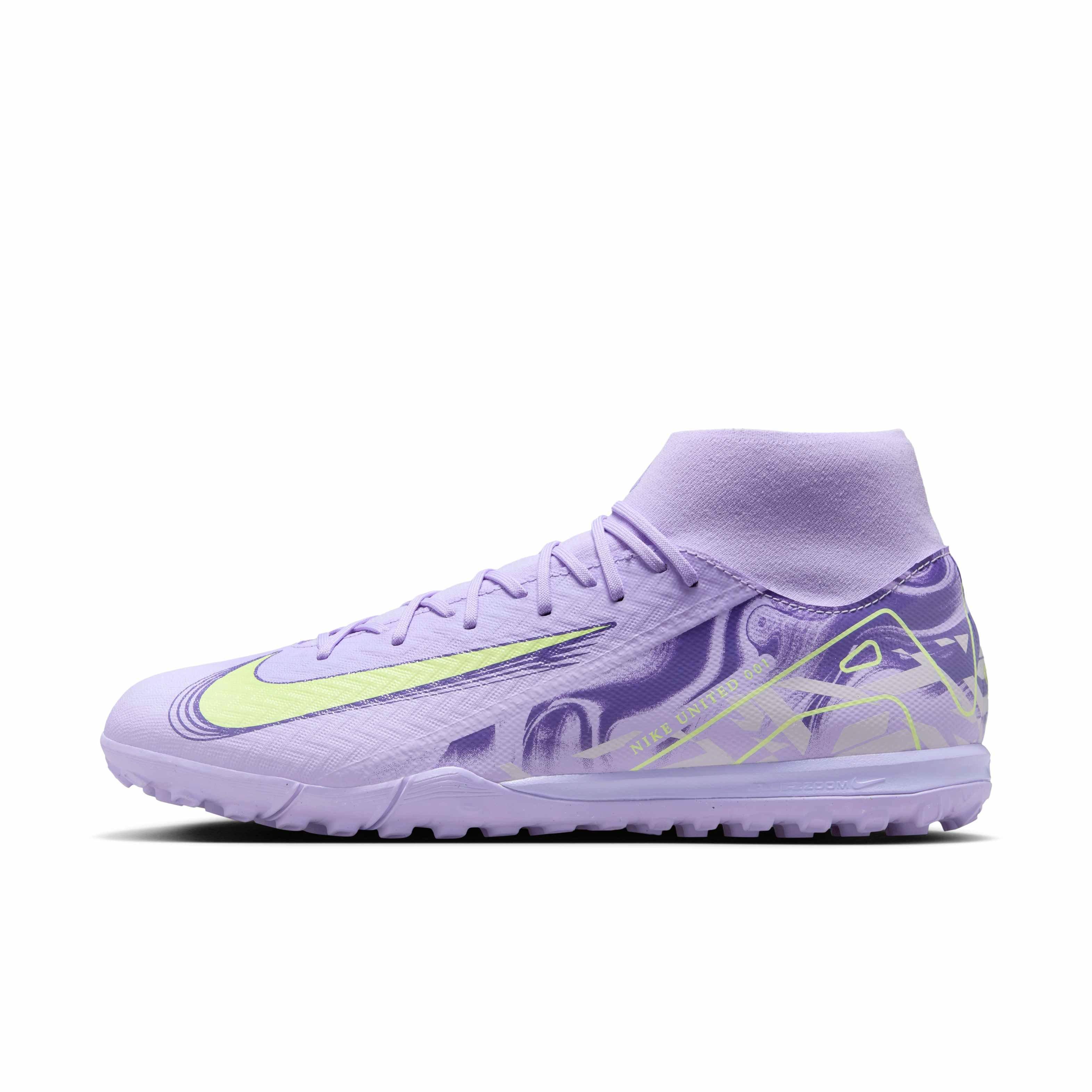 Nike Mercurial Superfly 10 Academy Turf "Purple Agate/Barely Volt" Men's Soccer Shoe - PURPLE/VOLT Thumbnail View 2