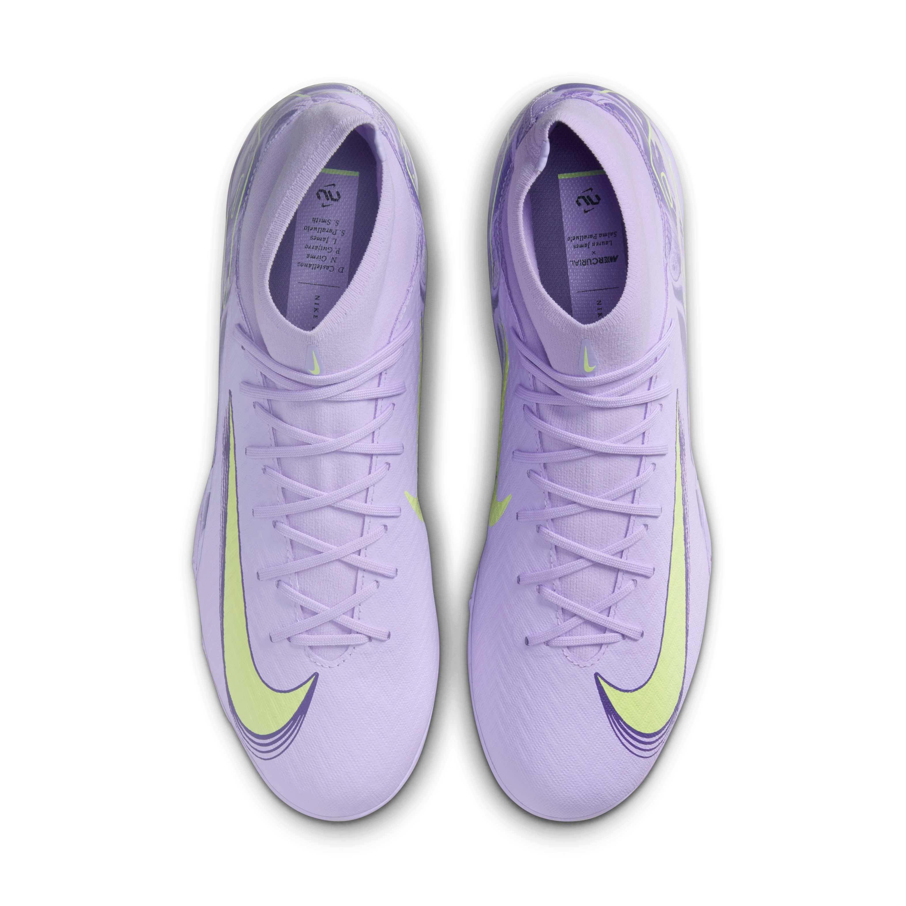 Nike Mercurial Superfly 10 Academy Turf "Purple Agate/Barely Volt" Men's Soccer Shoe - PURPLE/VOLT Thumbnail View 4