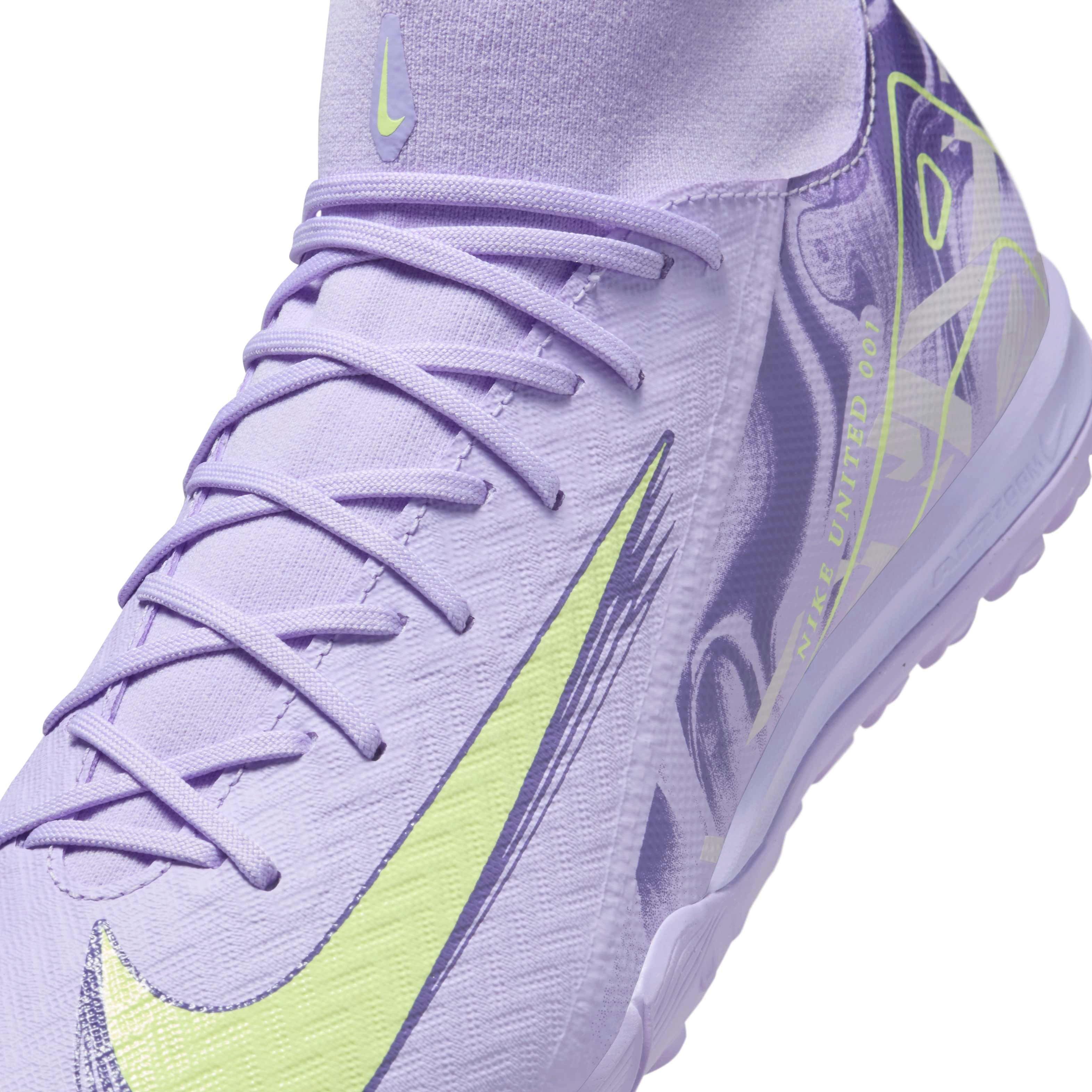 Nike Mercurial Superfly 10 Academy Turf "Purple Agate/Barely Volt" Men's Soccer Shoe - PURPLE/VOLT Thumbnail View 7