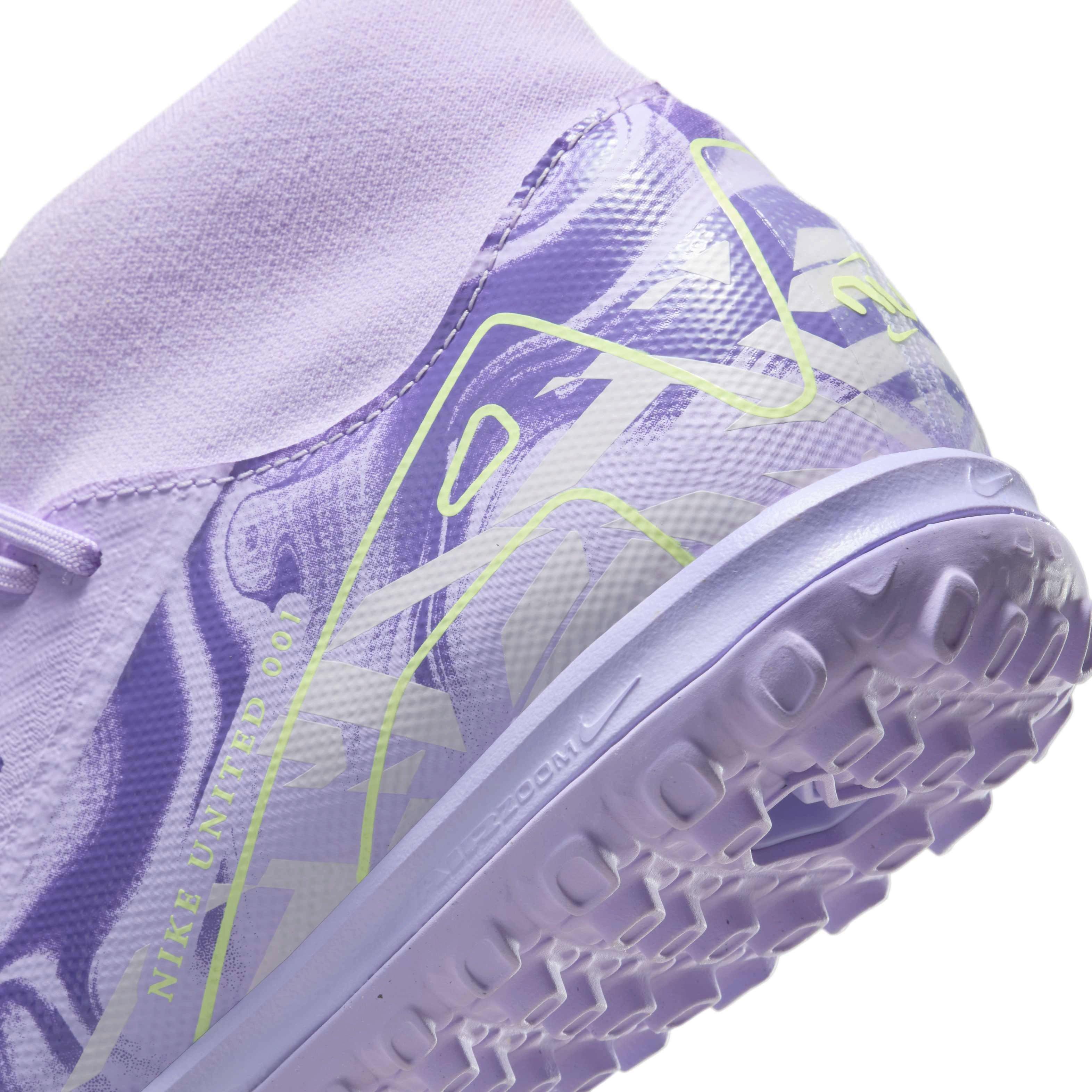 Nike Mercurial Superfly 10 Academy Turf "Purple Agate/Barely Volt" Men's Soccer Shoe - PURPLE/VOLT Thumbnail View 8