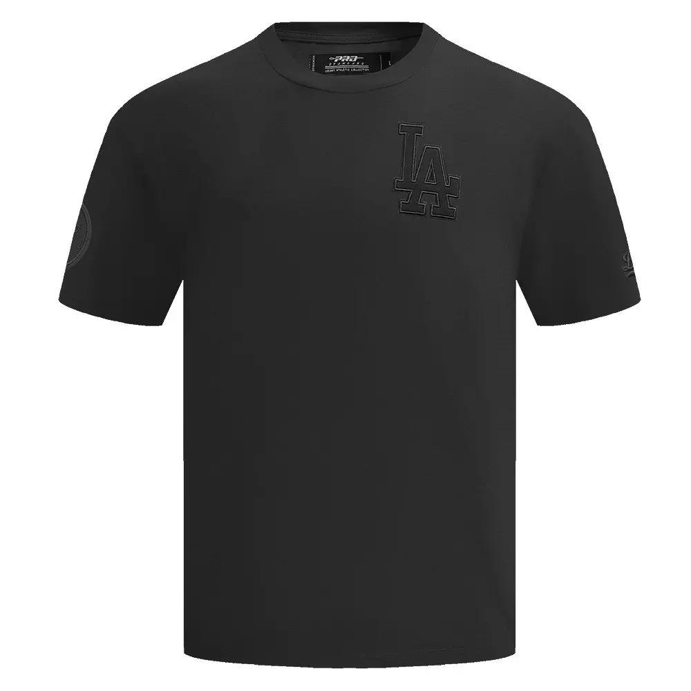 Pro Standard Men's MLB Los Angeles Dodgers Neutral Drop Shoulder Top - Black - BLACK