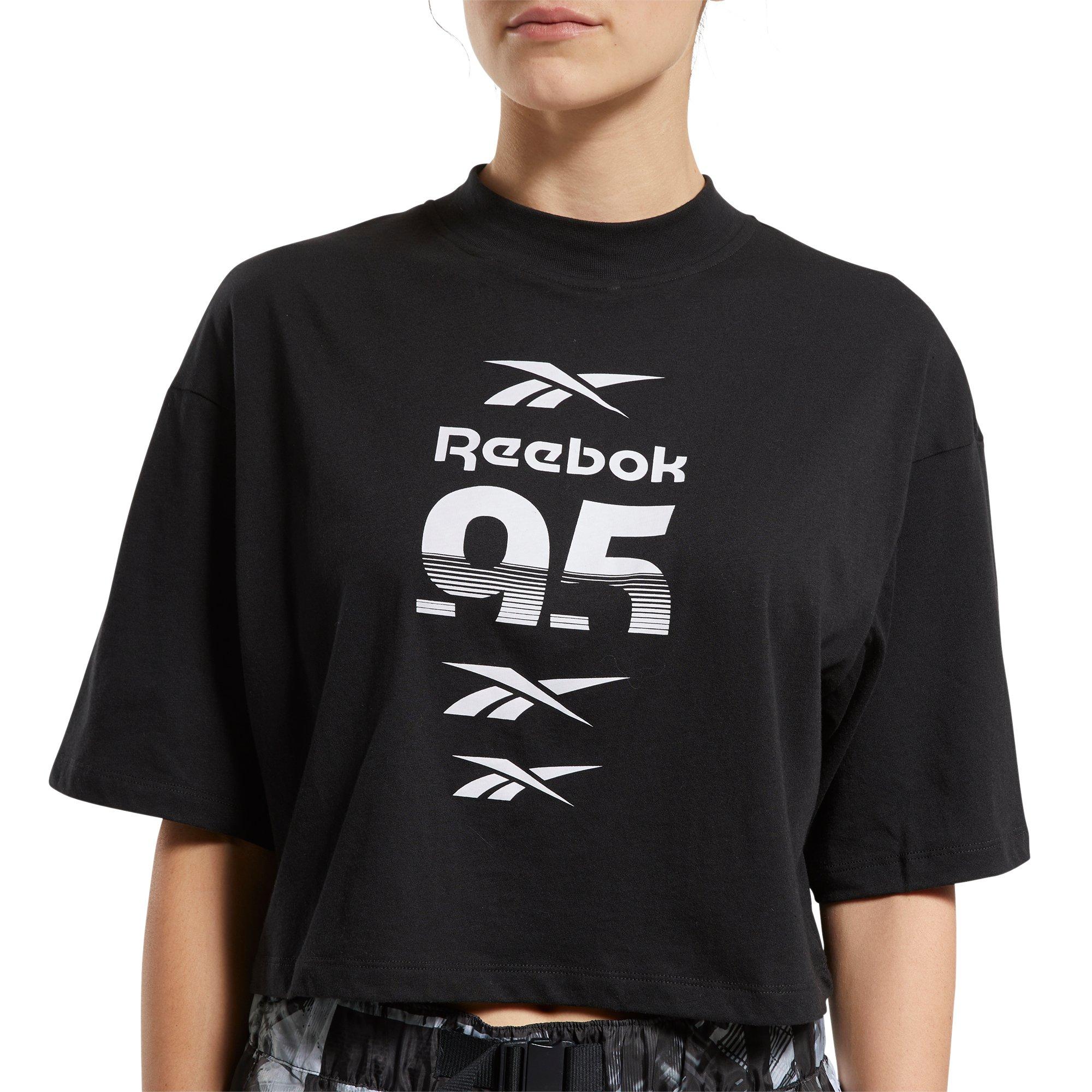 Reebok Womens Workout Ready Meet You There Solid Tee Short Sleeve