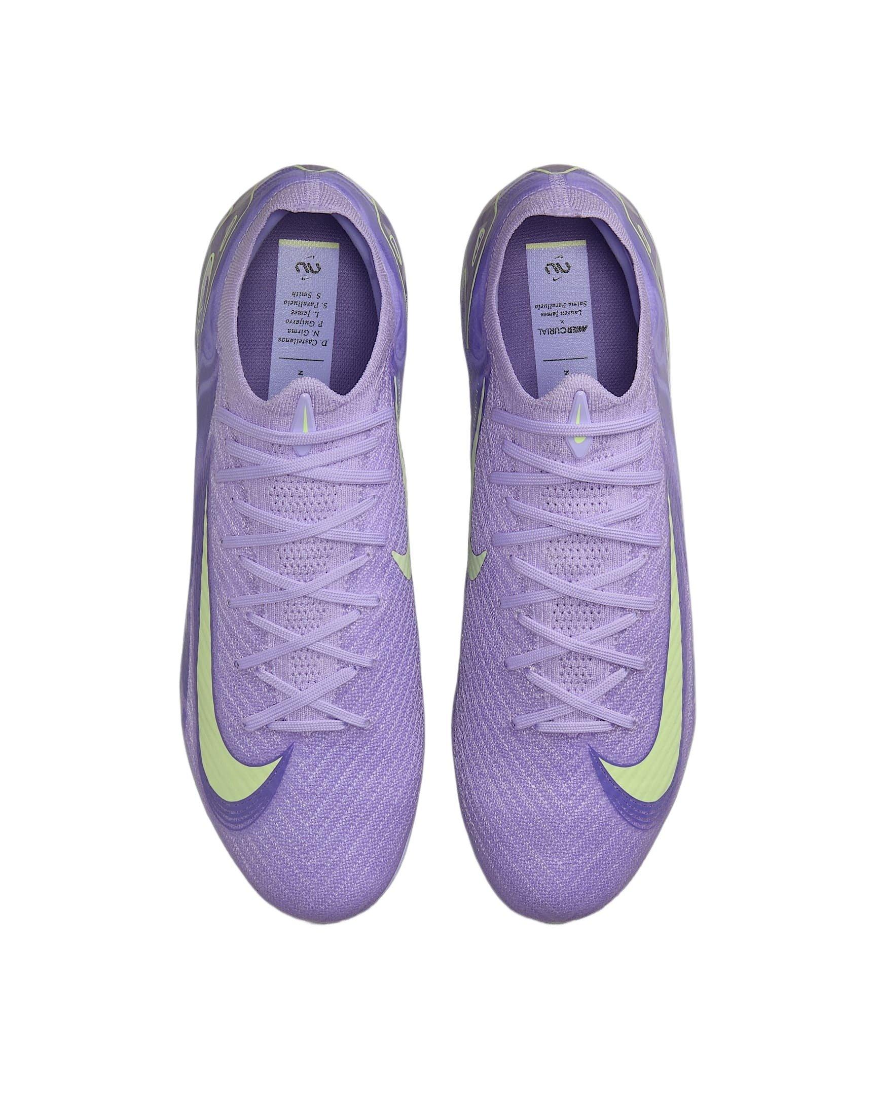Nike Mercurial Vapor 16 Elite FG "Purple Agate/Barely Volt" Men's Soccer Cleat - PURPLE/VOLT Thumbnail View 3