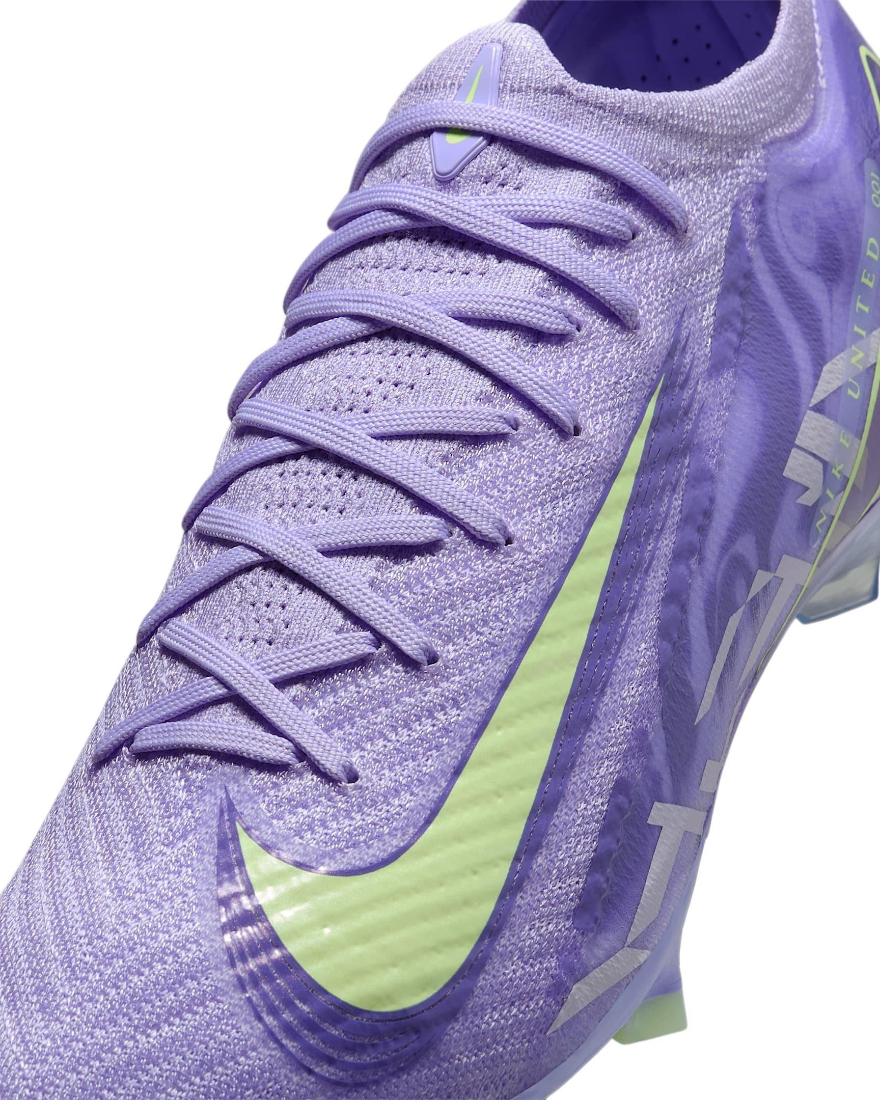 Nike Mercurial Vapor 16 Elite FG "Purple Agate/Barely Volt" Men's Soccer Cleat - PURPLE/VOLT Thumbnail View 6