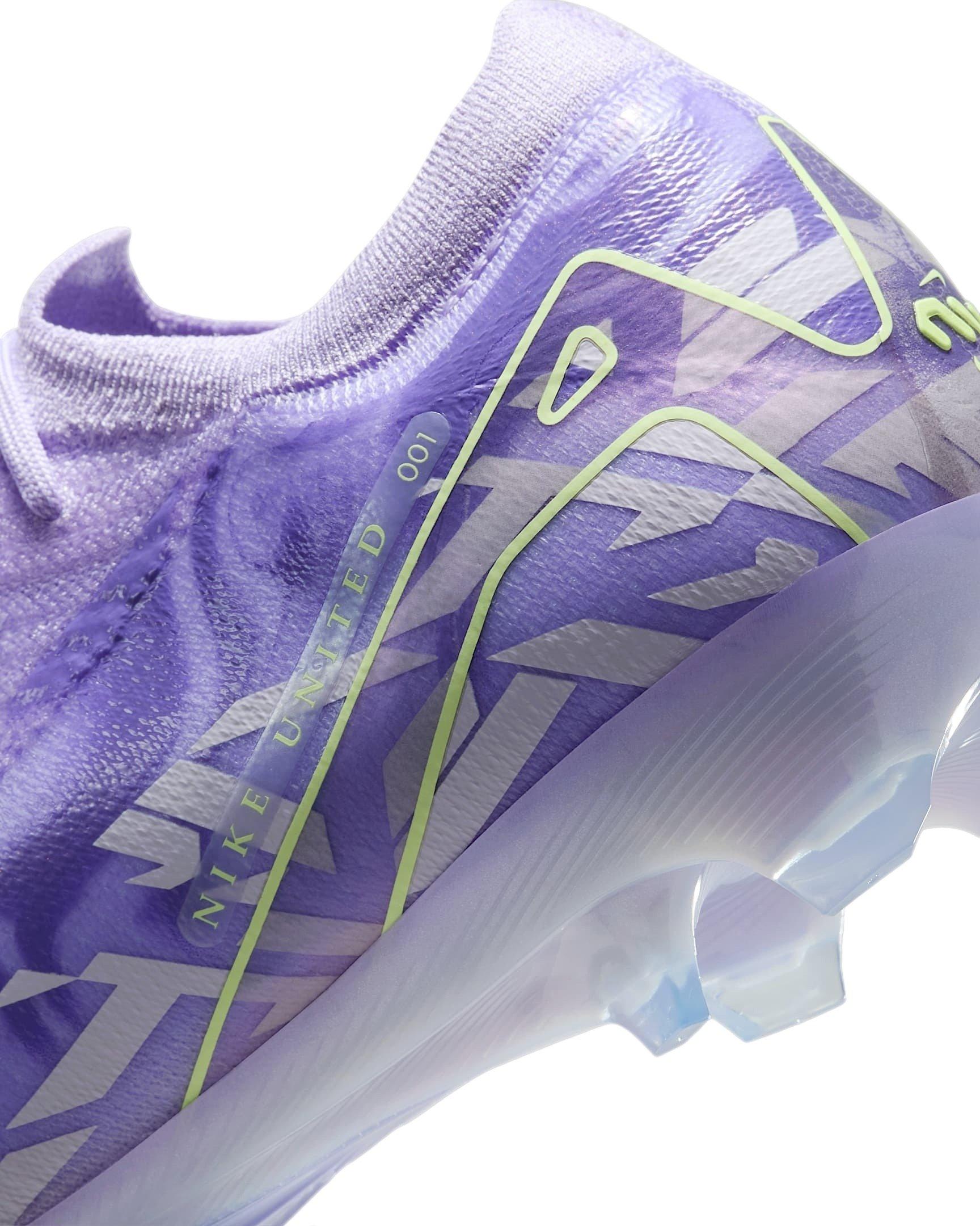 Nike Mercurial Vapor 16 Elite FG "Purple Agate/Barely Volt" Men's Soccer Cleat - PURPLE/VOLT Thumbnail View 7