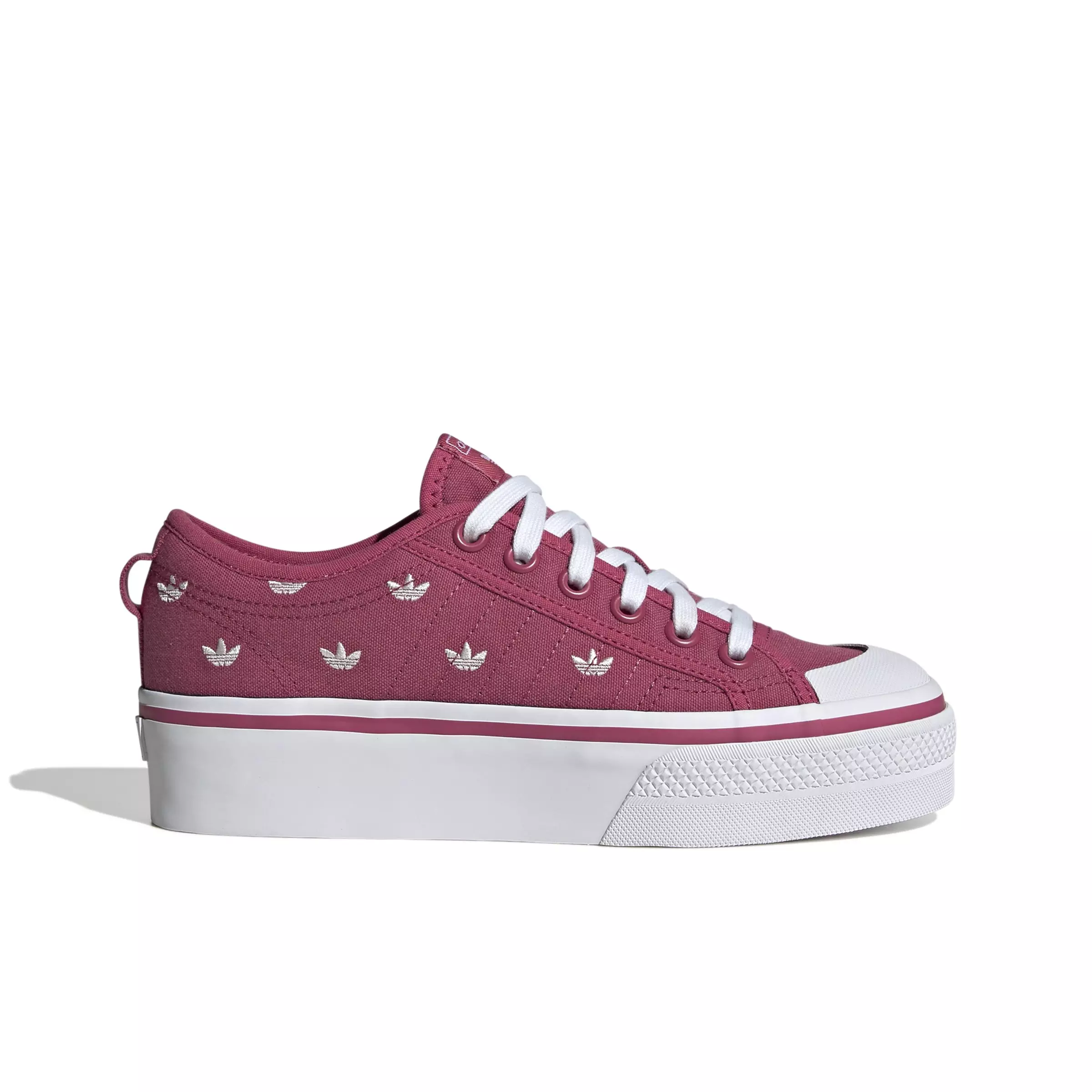 adidas Originals Nizza Platform "Wild Pink/Cloud White/Ftwr White" Women's Shoe - PINK/WHITE/WHITE