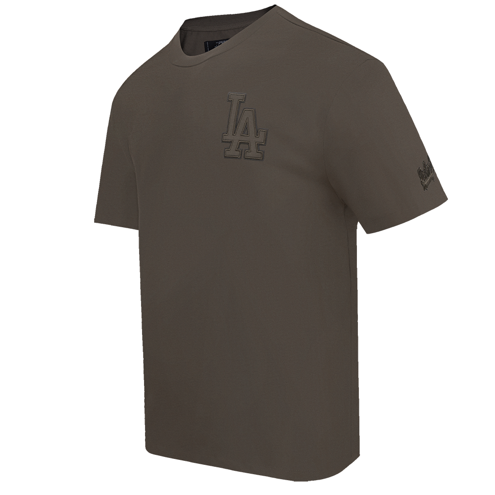 Pro Standard Men's MLB Los Angeles Dodgers Neutral Drop Shoulder Top - Dk Taupe - DK TAUPE