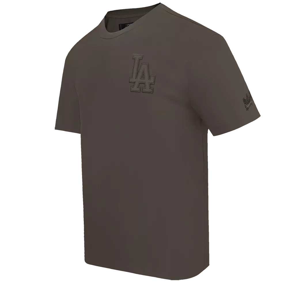 Pro Standard Men's MLB Los Angeles Dodgers Neutral Drop Shoulder Top - Dk Taupe - DK TAUPE