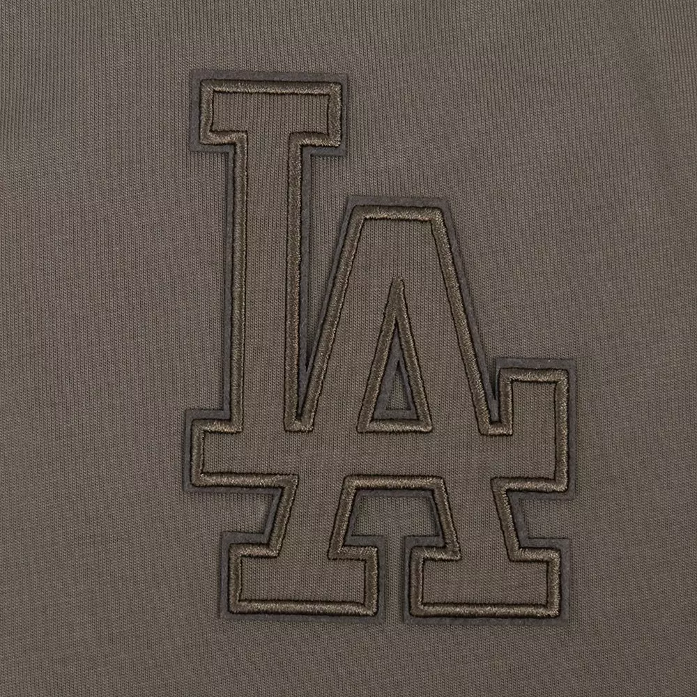 Pro Standard Men's MLB Los Angeles Dodgers Neutral Drop Shoulder Top - Dk Taupe - DK TAUPE